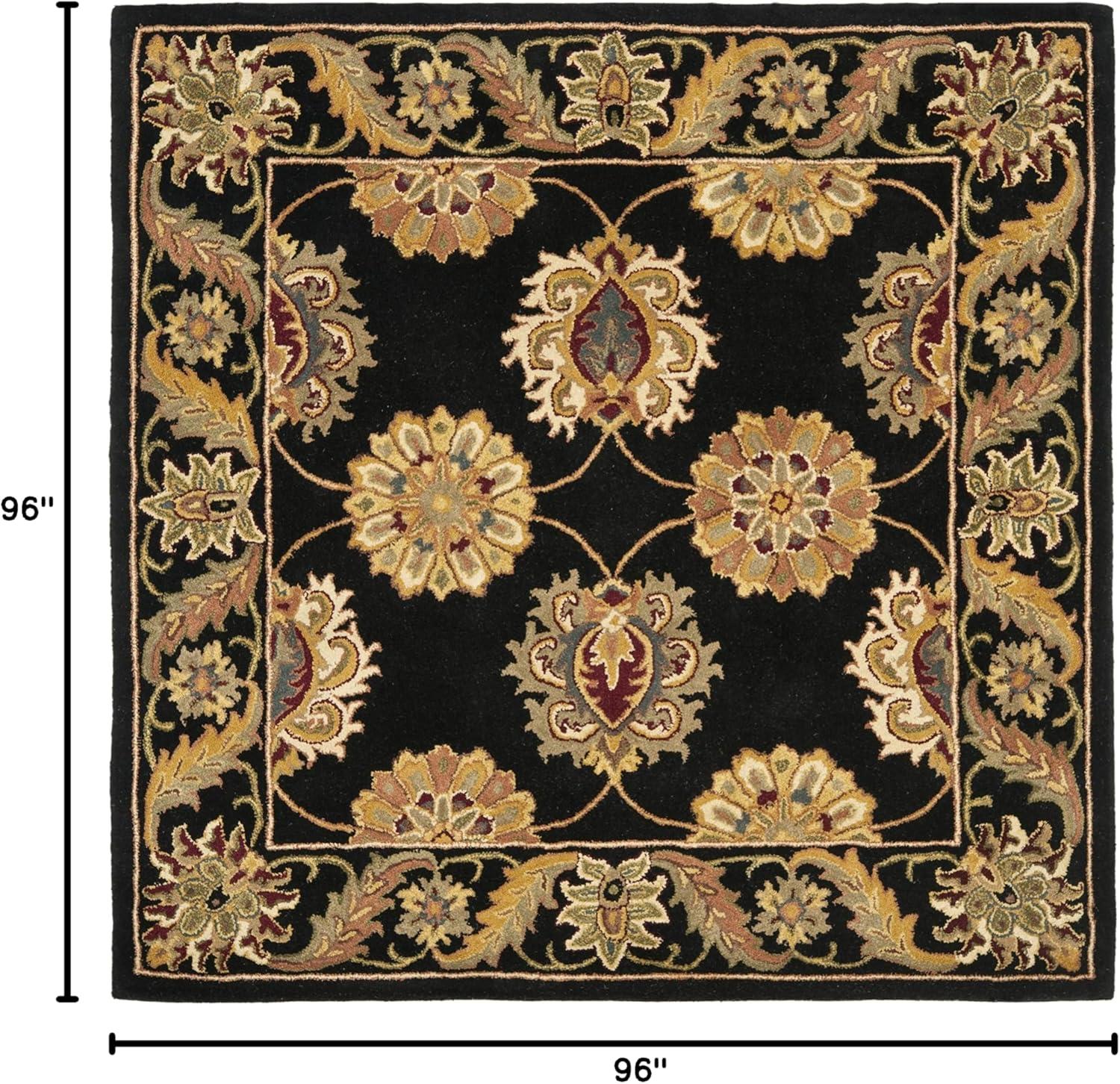 image:imageSAFAVIEH Heritage Collection 5 x 8 Black HG314A Handmade Traditional Oriental Premium Wool Area RugBlack