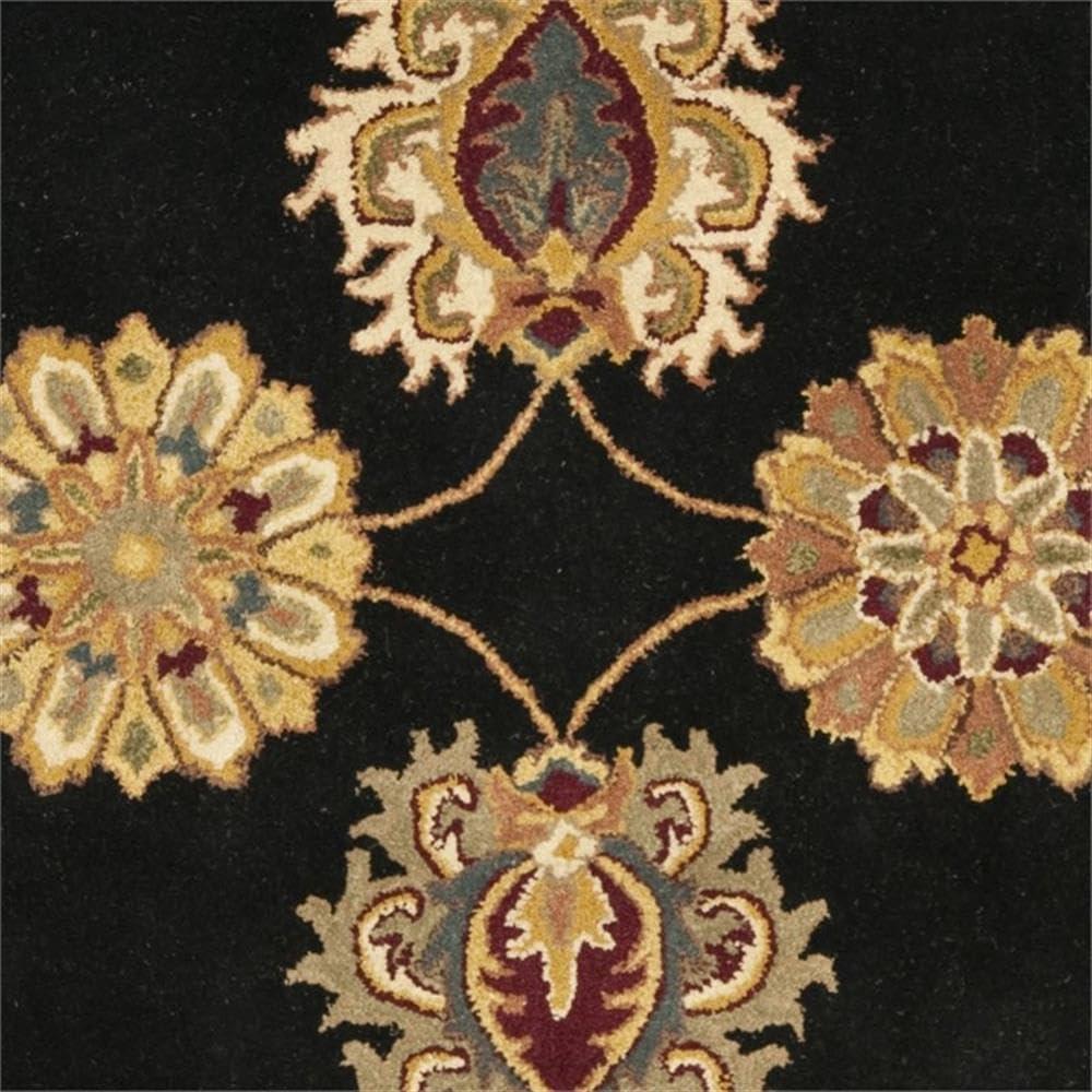 image:imageSAFAVIEH Heritage Collection 5 x 8 Black HG314A Handmade Traditional Oriental Premium Wool Area RugBlack