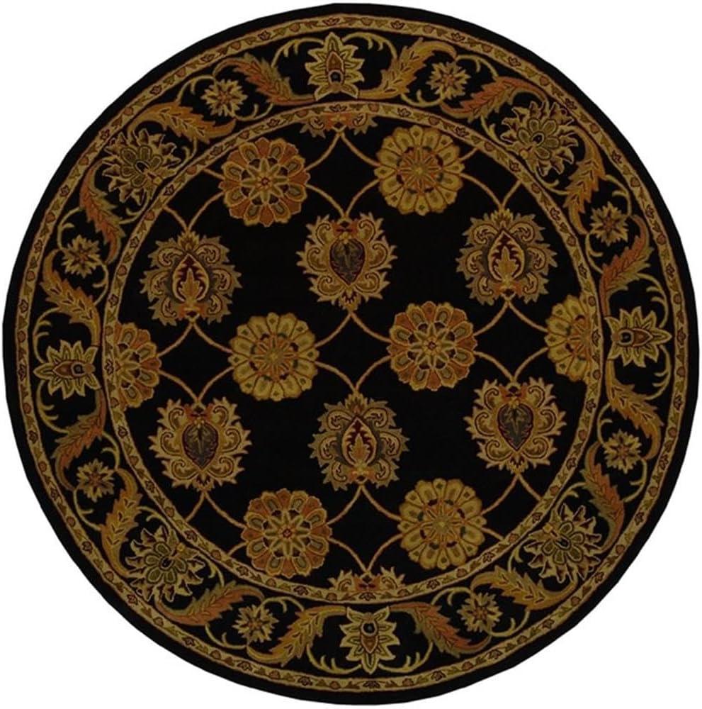 image:imageSAFAVIEH Heritage Collection 5 x 8 Black HG314A Handmade Traditional Oriental Premium Wool Area RugBlack