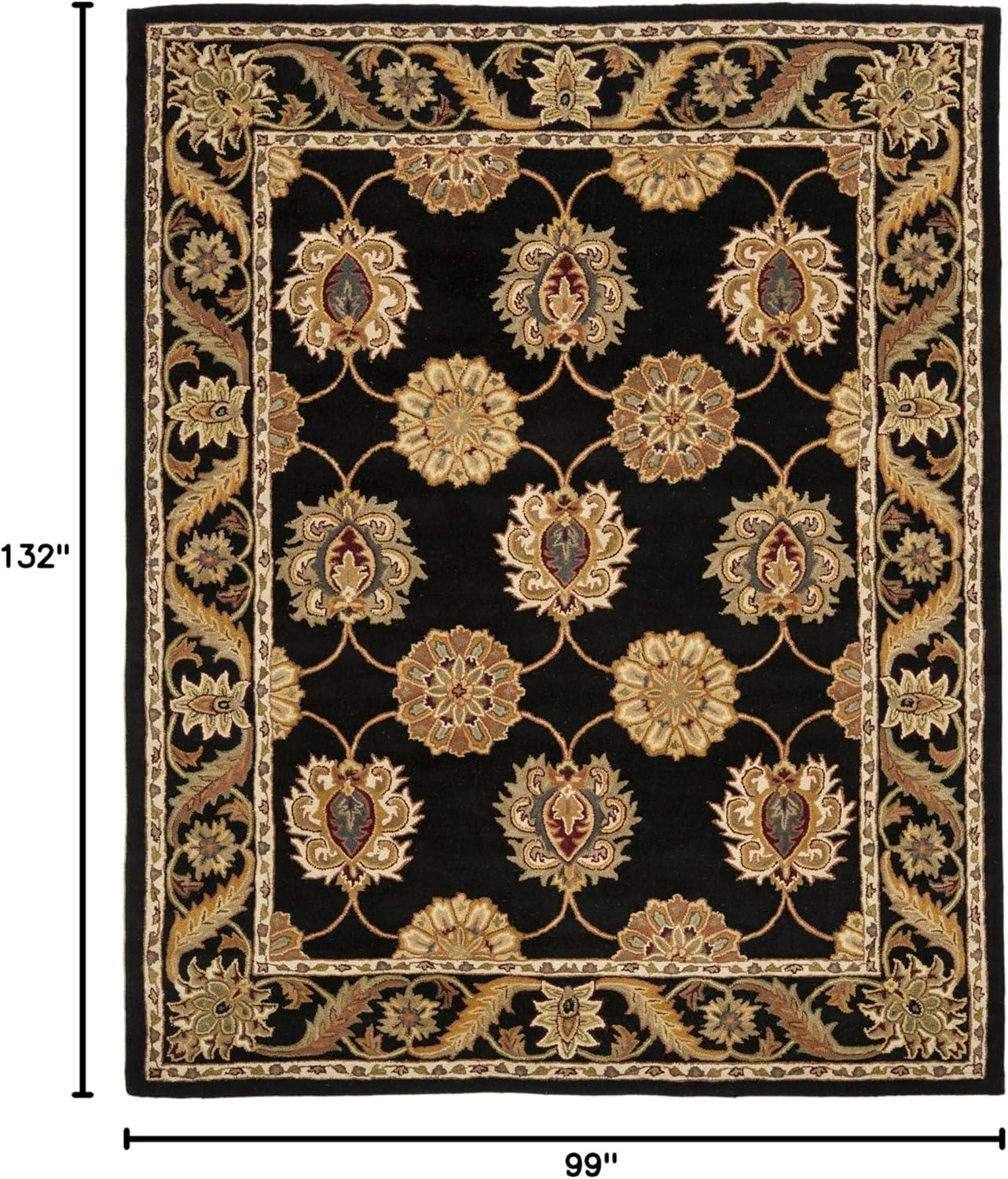 image:imageSAFAVIEH Heritage Collection 5 x 8 Black HG314A Handmade Traditional Oriental Premium Wool Area RugBlack