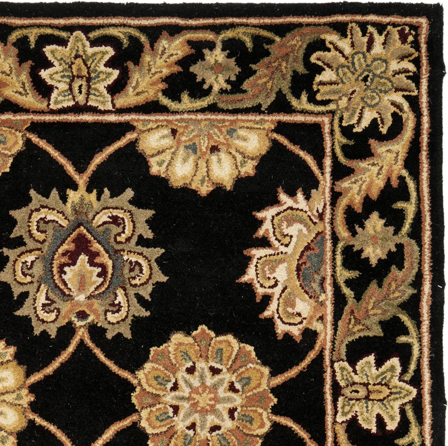 image:imageSAFAVIEH Heritage Collection 5 x 8 Black HG314A Handmade Traditional Oriental Premium Wool Area RugBlack