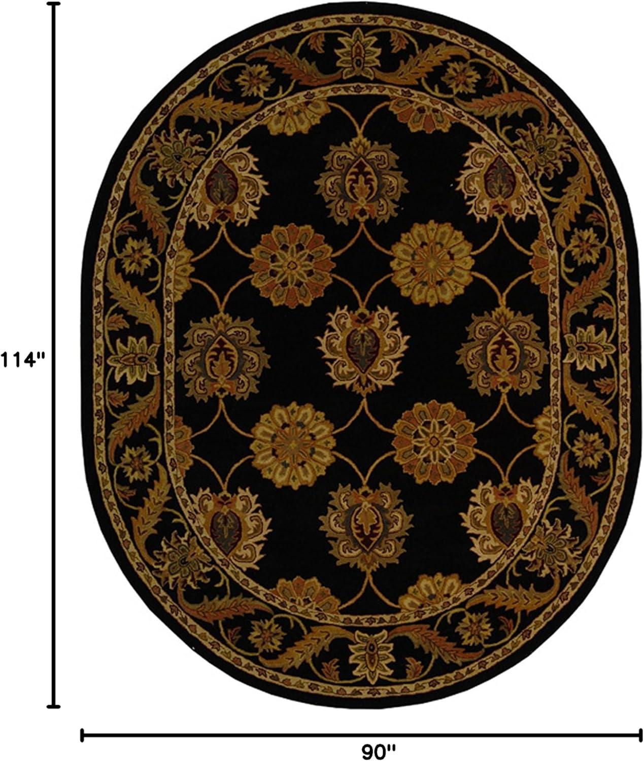 image:imageSAFAVIEH Heritage Collection 5 x 8 Black HG314A Handmade Traditional Oriental Premium Wool Area RugBlack