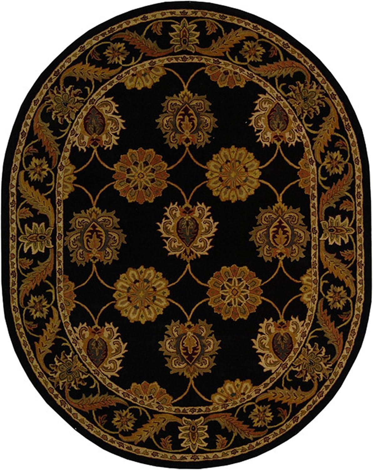 image:imageSAFAVIEH Heritage Collection 5 x 8 Black HG314A Handmade Traditional Oriental Premium Wool Area RugBlack