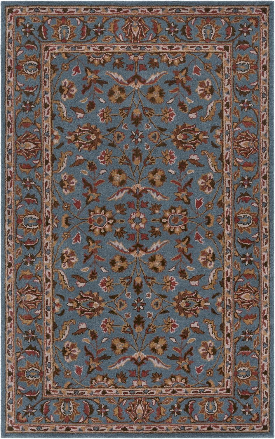 image:imageSAFAVIEH Heritage Collection Area Rug 5 x 8 Blue amp Blue Handmade Traditional Oriental Wool Ideal for High Traffic Areas in Living Room Bedroom HG969ABlue