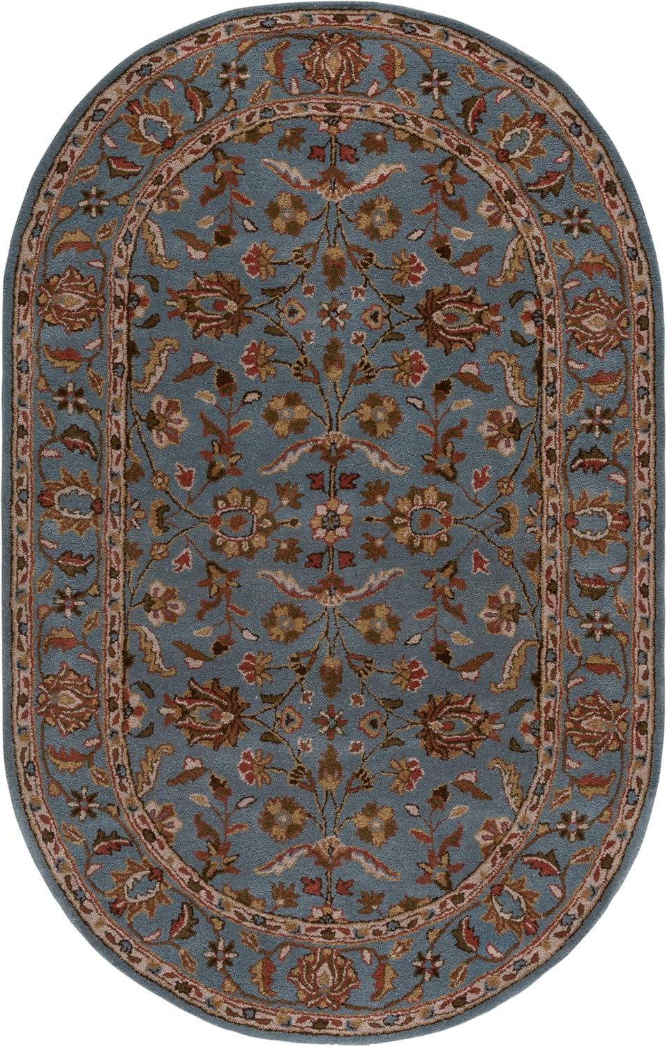 image:imageSAFAVIEH Heritage Collection Area Rug 5 x 8 Blue amp Blue Handmade Traditional Oriental Wool Ideal for High Traffic Areas in Living Room Bedroom HG969ABlue