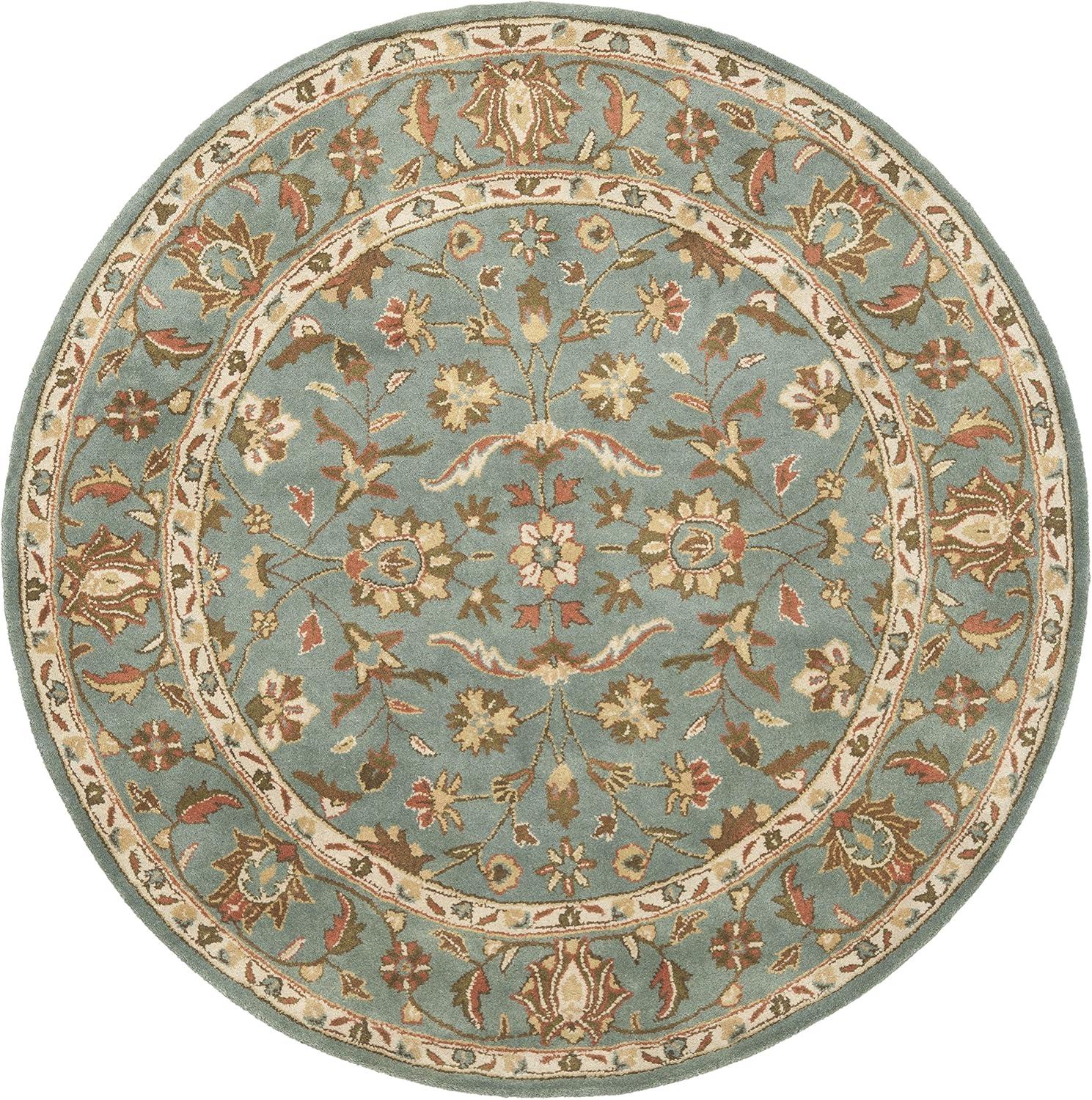 image:imageSAFAVIEH Heritage Collection Area Rug 5 x 8 Blue amp Blue Handmade Traditional Oriental Wool Ideal for High Traffic Areas in Living Room Bedroom HG969ABlue