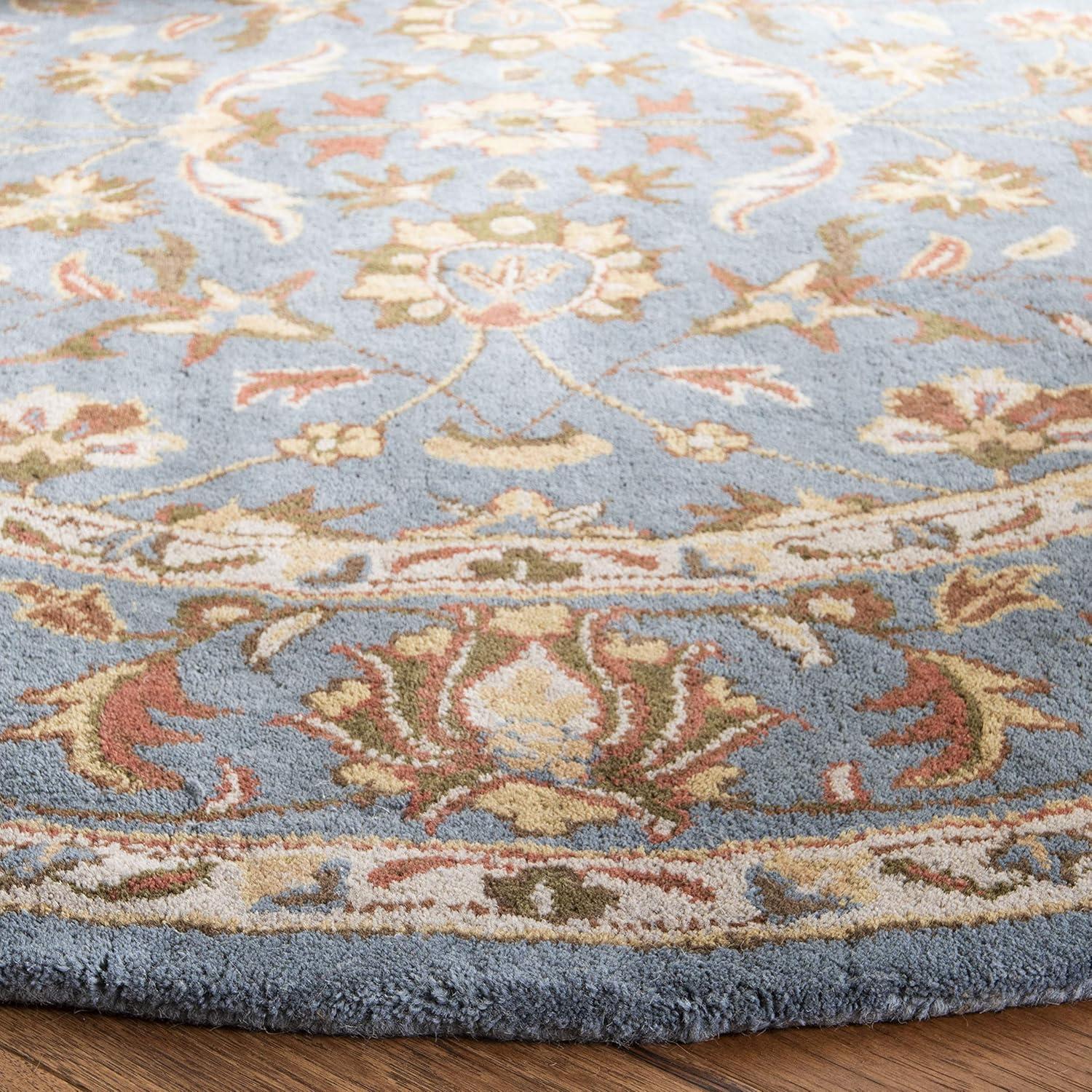 image:imageSAFAVIEH Heritage Collection Area Rug 5 x 8 Blue amp Blue Handmade Traditional Oriental Wool Ideal for High Traffic Areas in Living Room Bedroom HG969ABlue