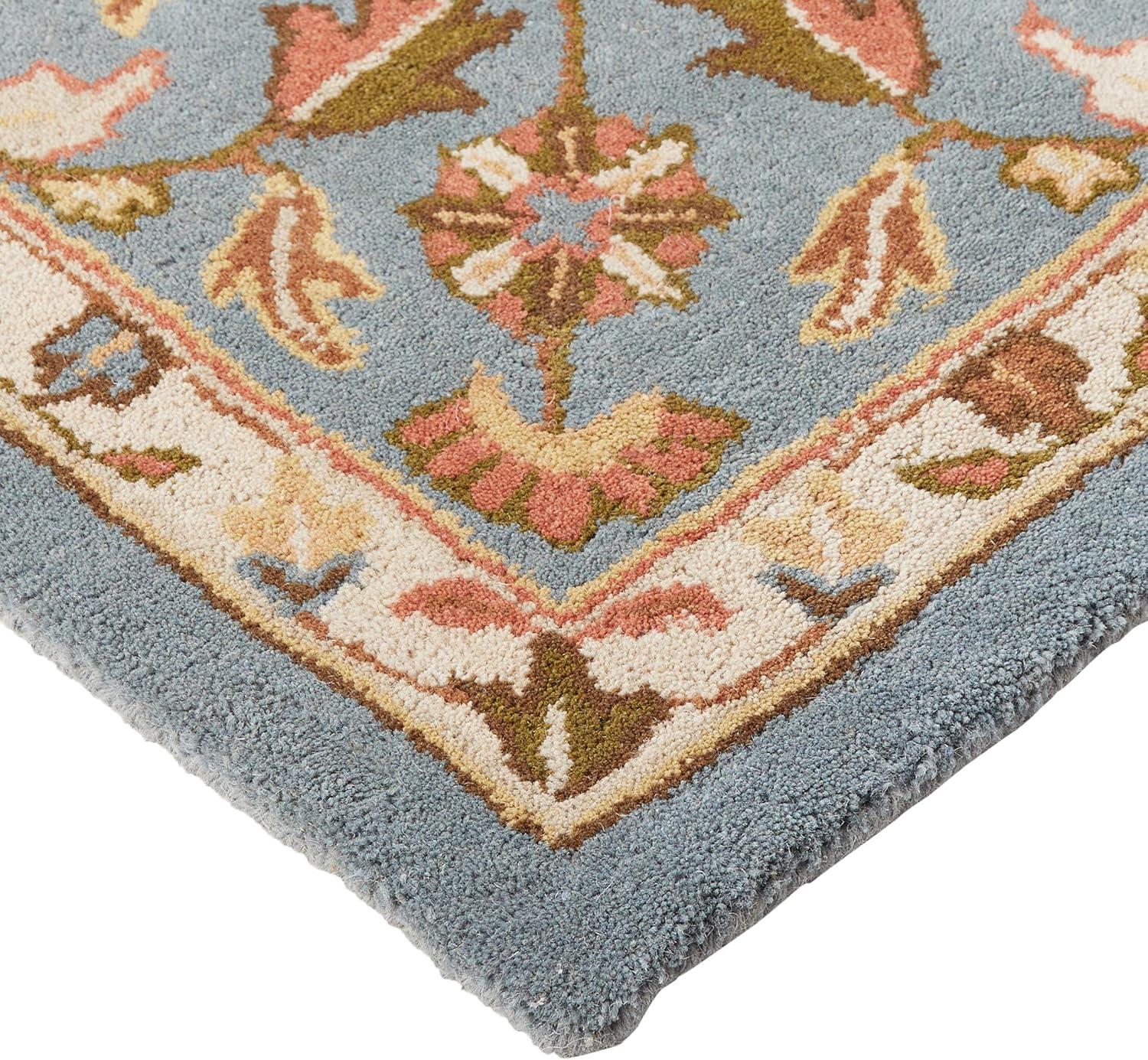 image:imageSAFAVIEH Heritage Collection Area Rug 5 x 8 Blue amp Blue Handmade Traditional Oriental Wool Ideal for High Traffic Areas in Living Room Bedroom HG969ABlue