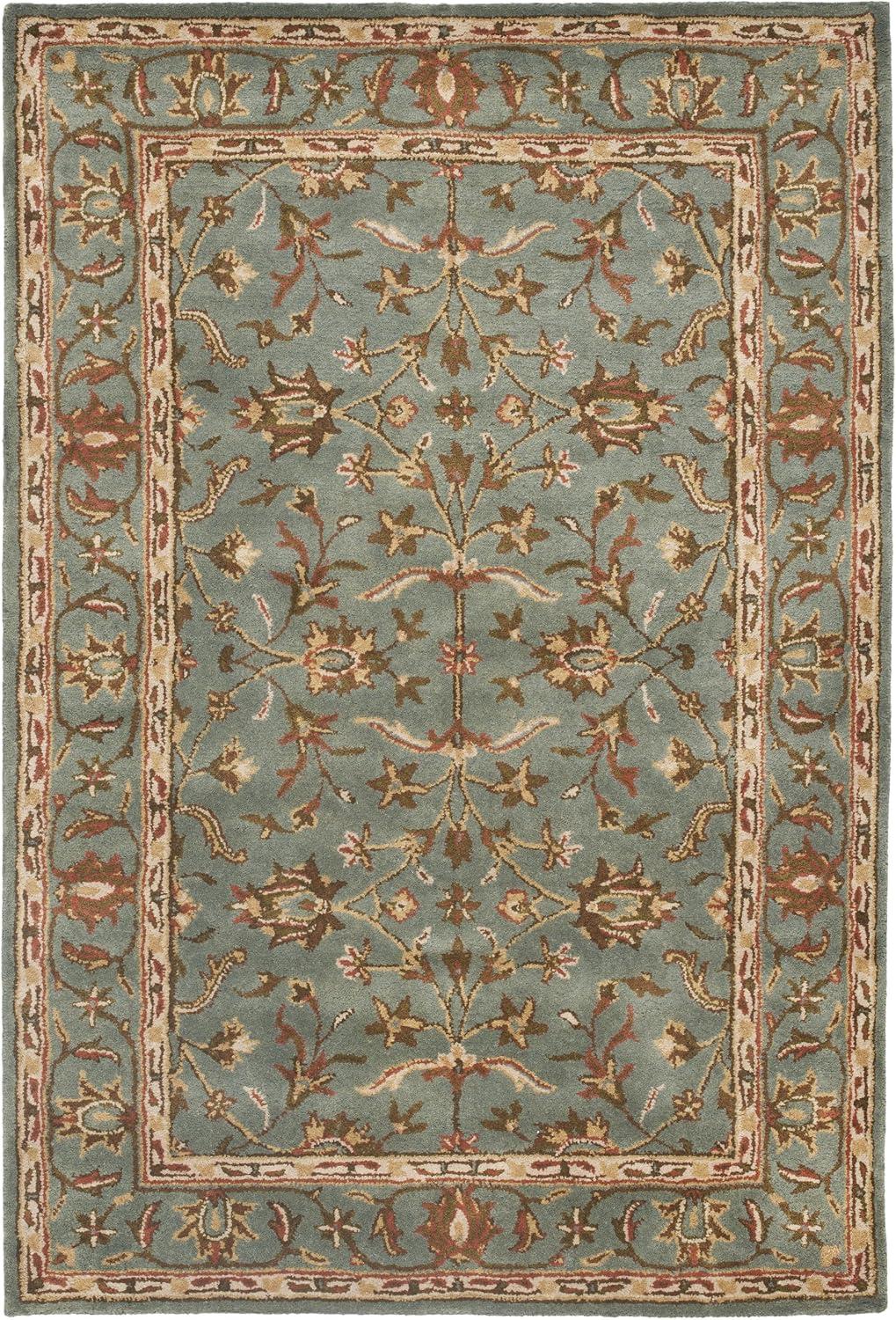 image:imageSAFAVIEH Heritage Collection Area Rug 5 x 8 Blue amp Blue Handmade Traditional Oriental Wool Ideal for High Traffic Areas in Living Room Bedroom HG969ABlue