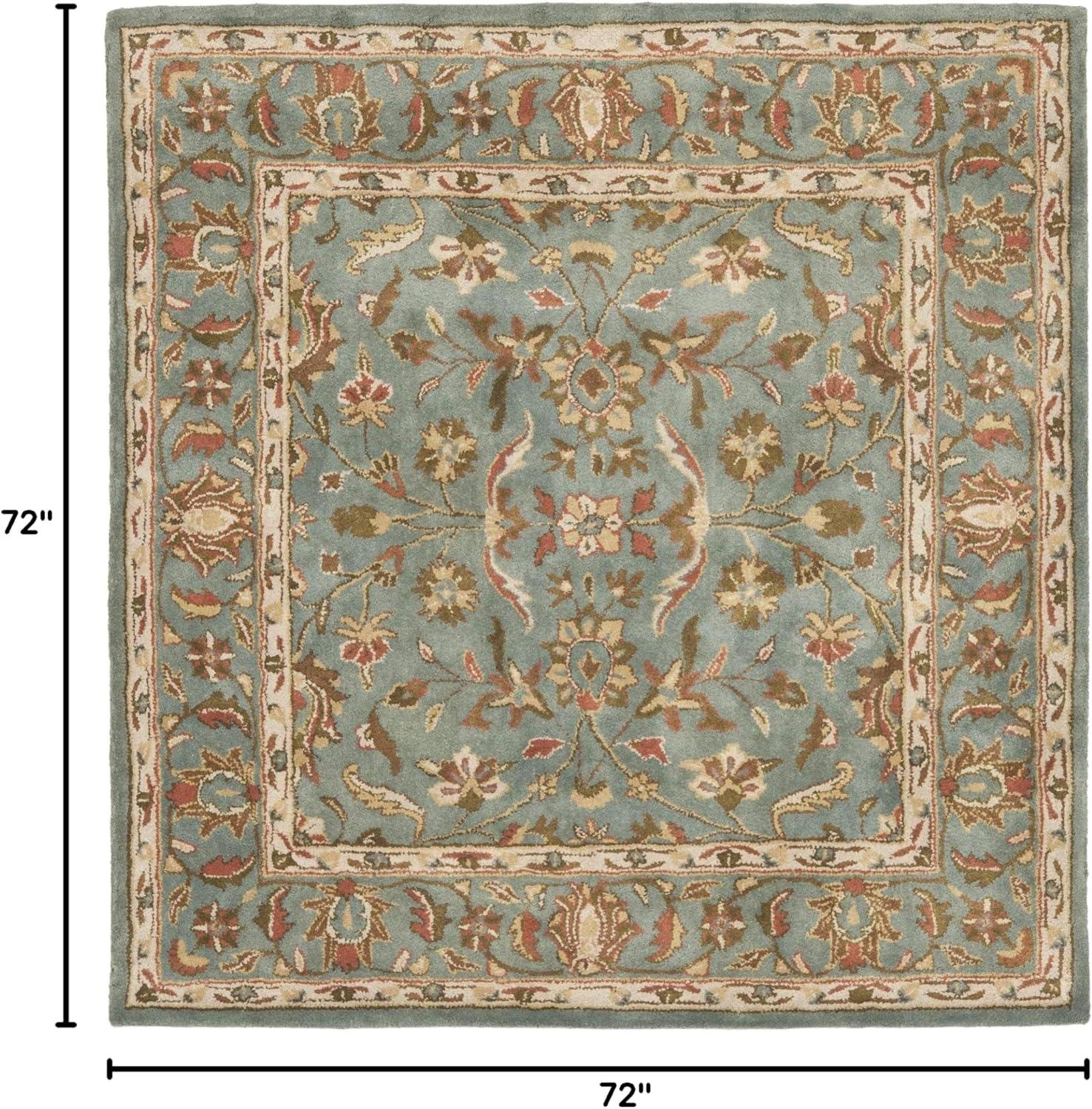 image:imageSAFAVIEH Heritage Collection Area Rug 5 x 8 Blue amp Blue Handmade Traditional Oriental Wool Ideal for High Traffic Areas in Living Room Bedroom HG969ABlue