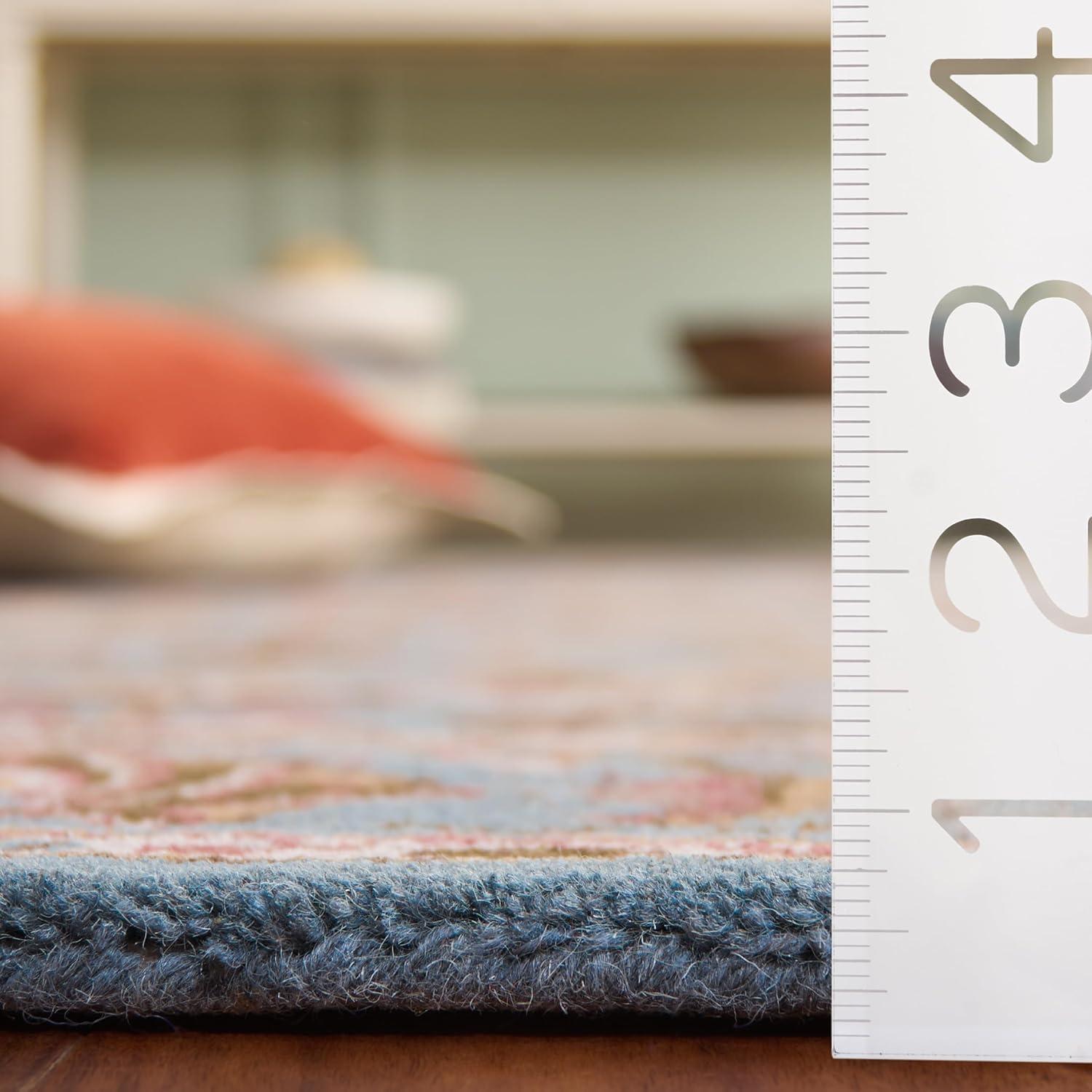 image:imageSAFAVIEH Heritage Collection Area Rug 5 x 8 Blue amp Blue Handmade Traditional Oriental Wool Ideal for High Traffic Areas in Living Room Bedroom HG969ABlue