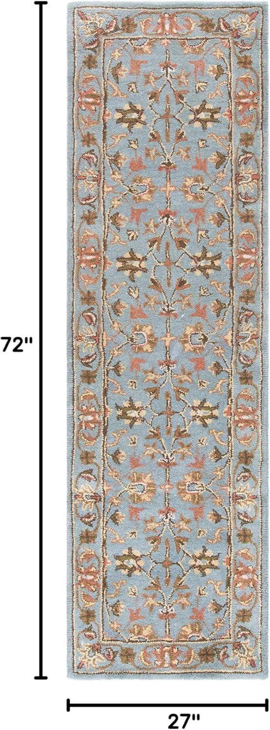 image:imageSAFAVIEH Heritage Collection Area Rug 5 x 8 Blue amp Blue Handmade Traditional Oriental Wool Ideal for High Traffic Areas in Living Room Bedroom HG969ABlue