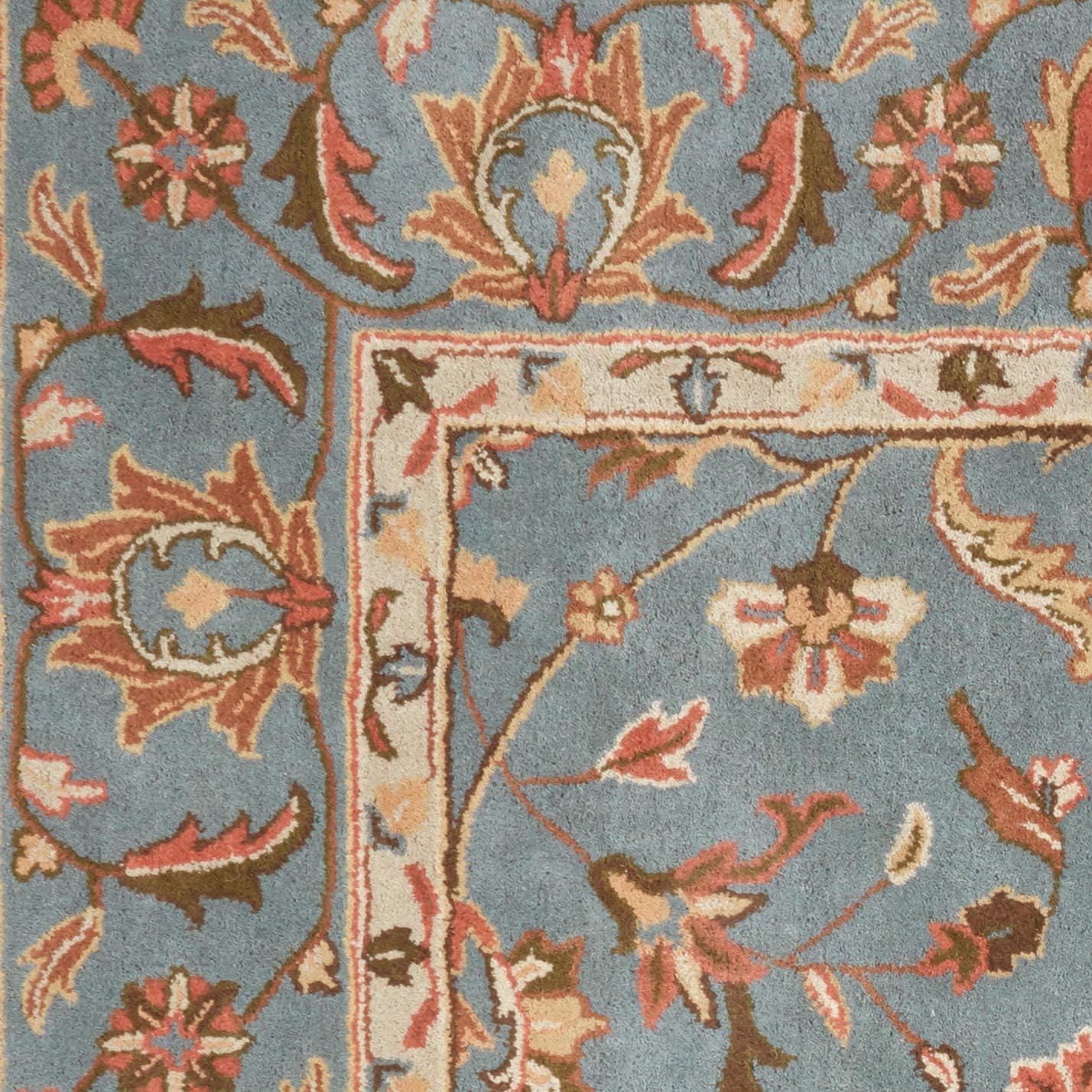 image:imageSAFAVIEH Heritage Collection Area Rug 5 x 8 Blue amp Blue Handmade Traditional Oriental Wool Ideal for High Traffic Areas in Living Room Bedroom HG969ABlue
