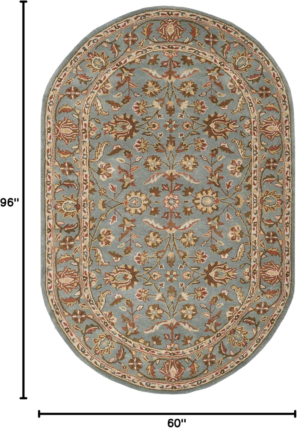 image:imageSAFAVIEH Heritage Collection Area Rug 5 x 8 Blue amp Blue Handmade Traditional Oriental Wool Ideal for High Traffic Areas in Living Room Bedroom HG969ABlue