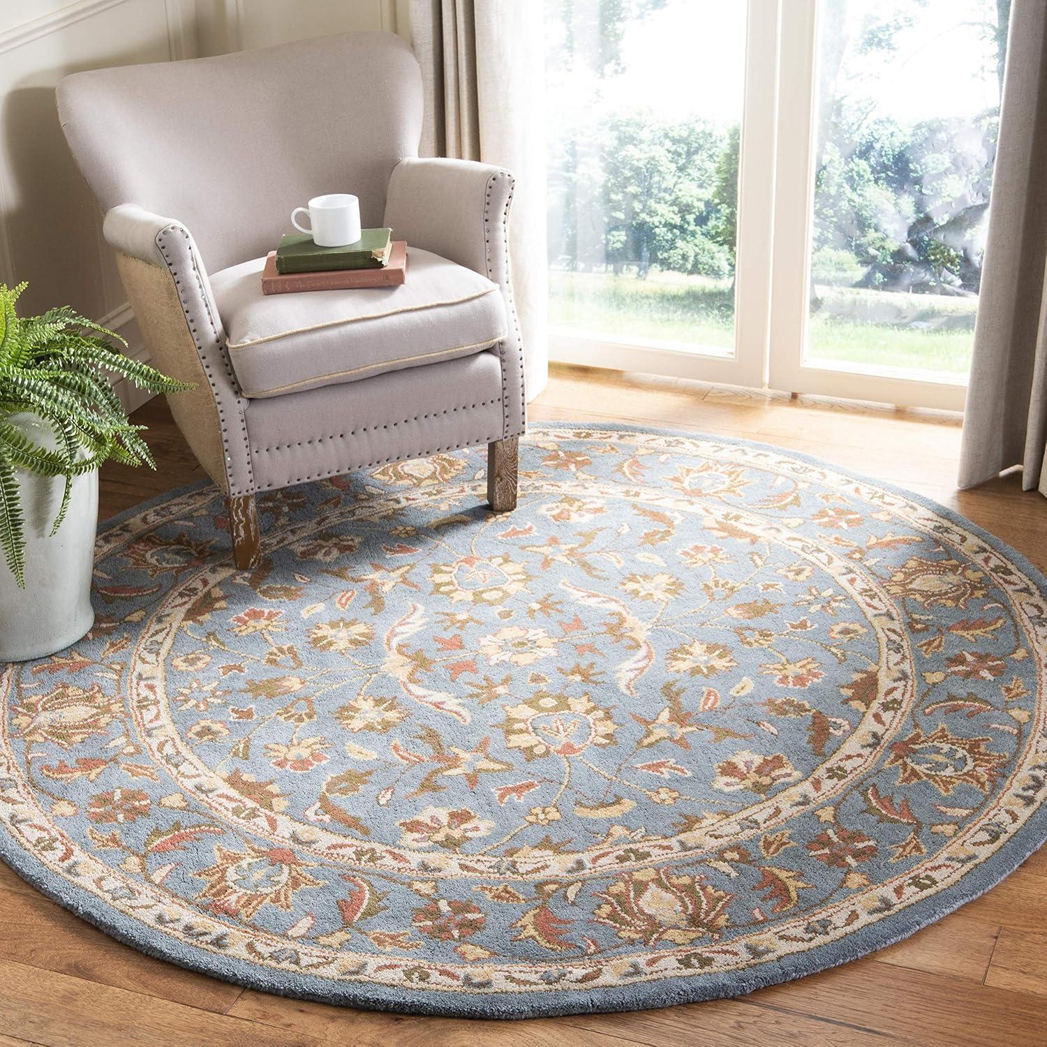 image:imageSAFAVIEH Heritage Collection Area Rug 5 x 8 Blue amp Blue Handmade Traditional Oriental Wool Ideal for High Traffic Areas in Living Room Bedroom HG969ABlue