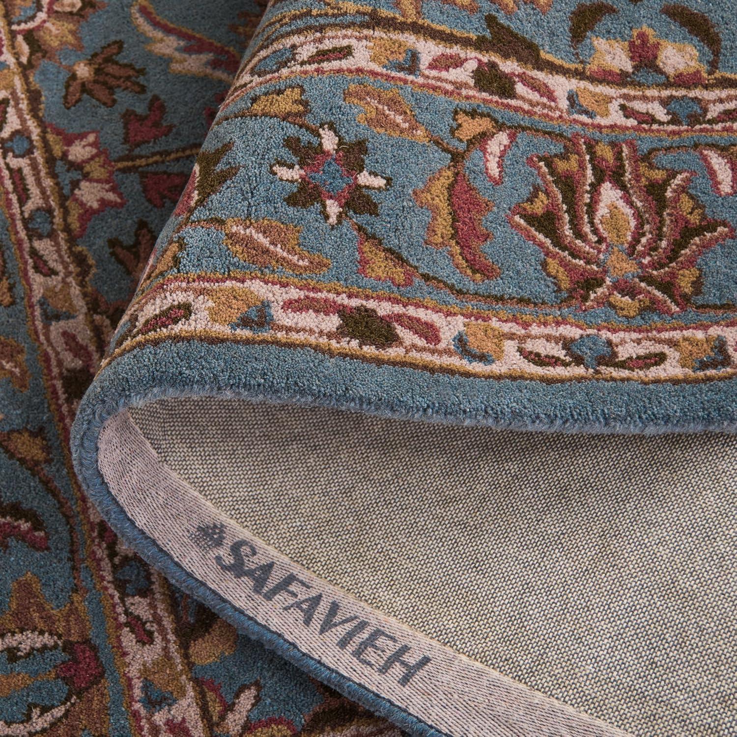 image:imageSAFAVIEH Heritage Collection Area Rug 5 x 8 Blue amp Blue Handmade Traditional Oriental Wool Ideal for High Traffic Areas in Living Room Bedroom HG969ABlue
