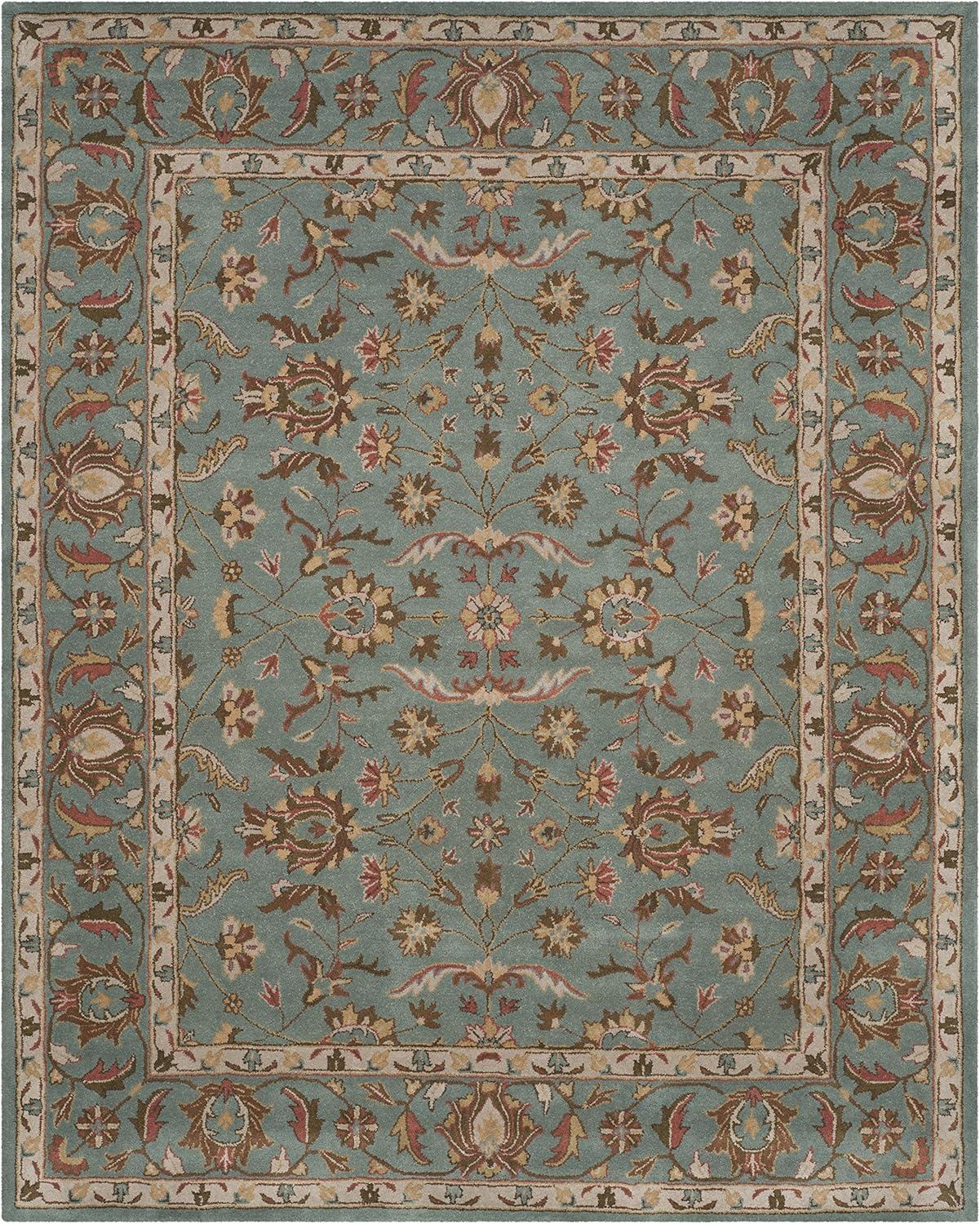 image:imageSAFAVIEH Heritage Collection Area Rug 5 x 8 Blue amp Blue Handmade Traditional Oriental Wool Ideal for High Traffic Areas in Living Room Bedroom HG969ABlue