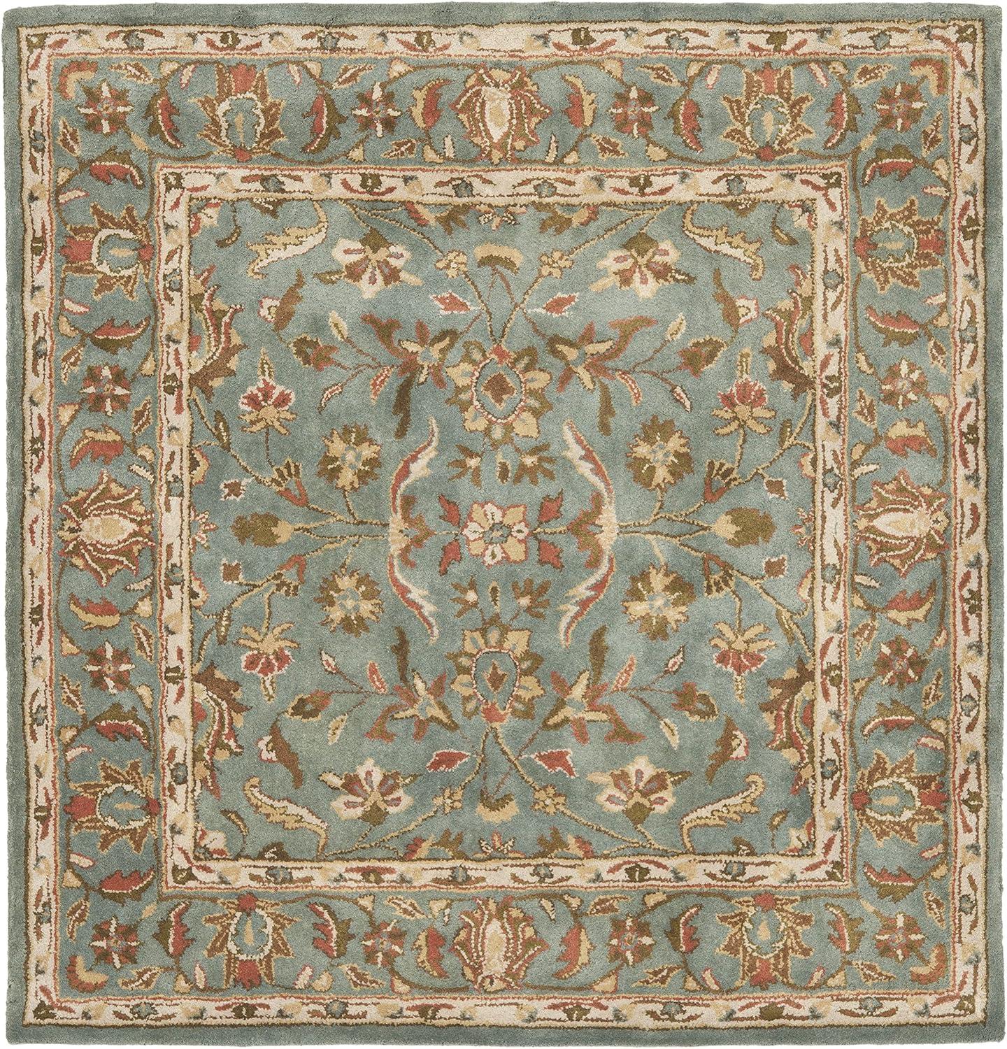 image:imageSAFAVIEH Heritage Collection Area Rug 5 x 8 Blue amp Blue Handmade Traditional Oriental Wool Ideal for High Traffic Areas in Living Room Bedroom HG969ABlue