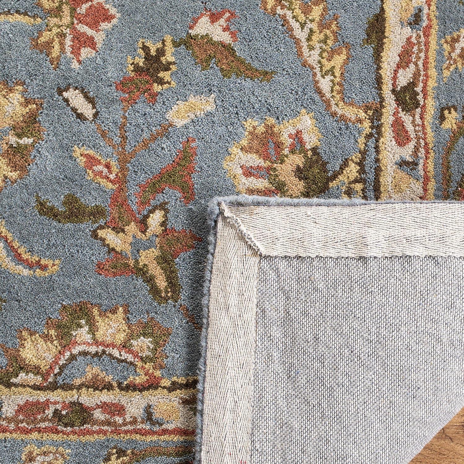 image:imageSAFAVIEH Heritage Collection Area Rug 5 x 8 Blue amp Blue Handmade Traditional Oriental Wool Ideal for High Traffic Areas in Living Room Bedroom HG969ABlue