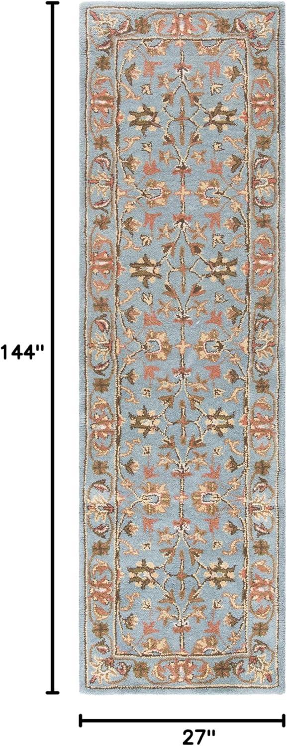 image:imageSAFAVIEH Heritage Collection Area Rug 5 x 8 Blue amp Blue Handmade Traditional Oriental Wool Ideal for High Traffic Areas in Living Room Bedroom HG969ABlue