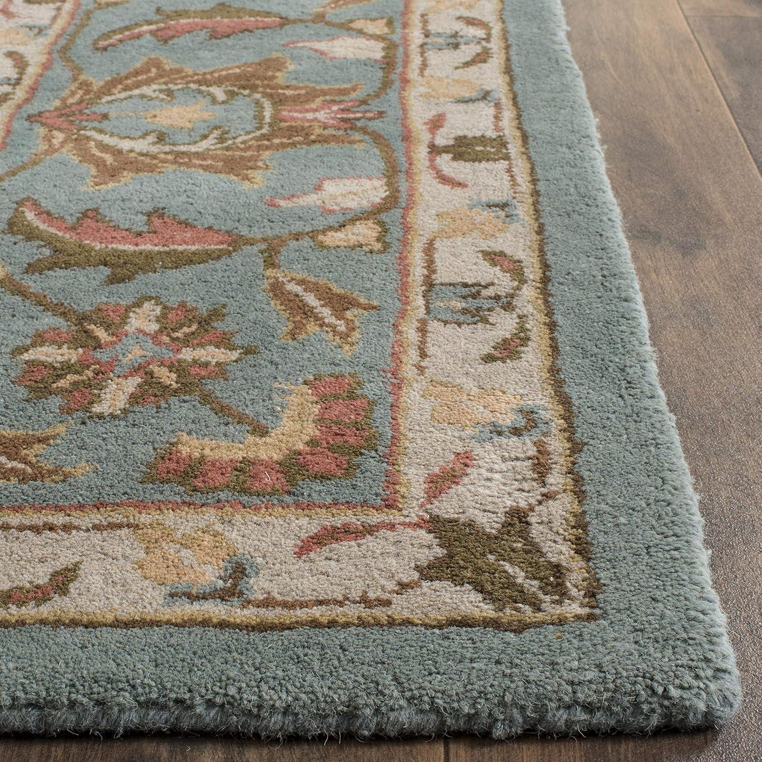 image:imageSAFAVIEH Heritage Collection Area Rug 5 x 8 Blue amp Blue Handmade Traditional Oriental Wool Ideal for High Traffic Areas in Living Room Bedroom HG969ABlue