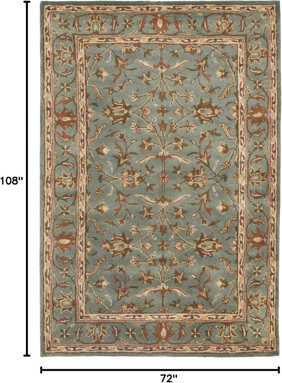 image:imageSAFAVIEH Heritage Collection Area Rug 5 x 8 Blue amp Blue Handmade Traditional Oriental Wool Ideal for High Traffic Areas in Living Room Bedroom HG969ABlue