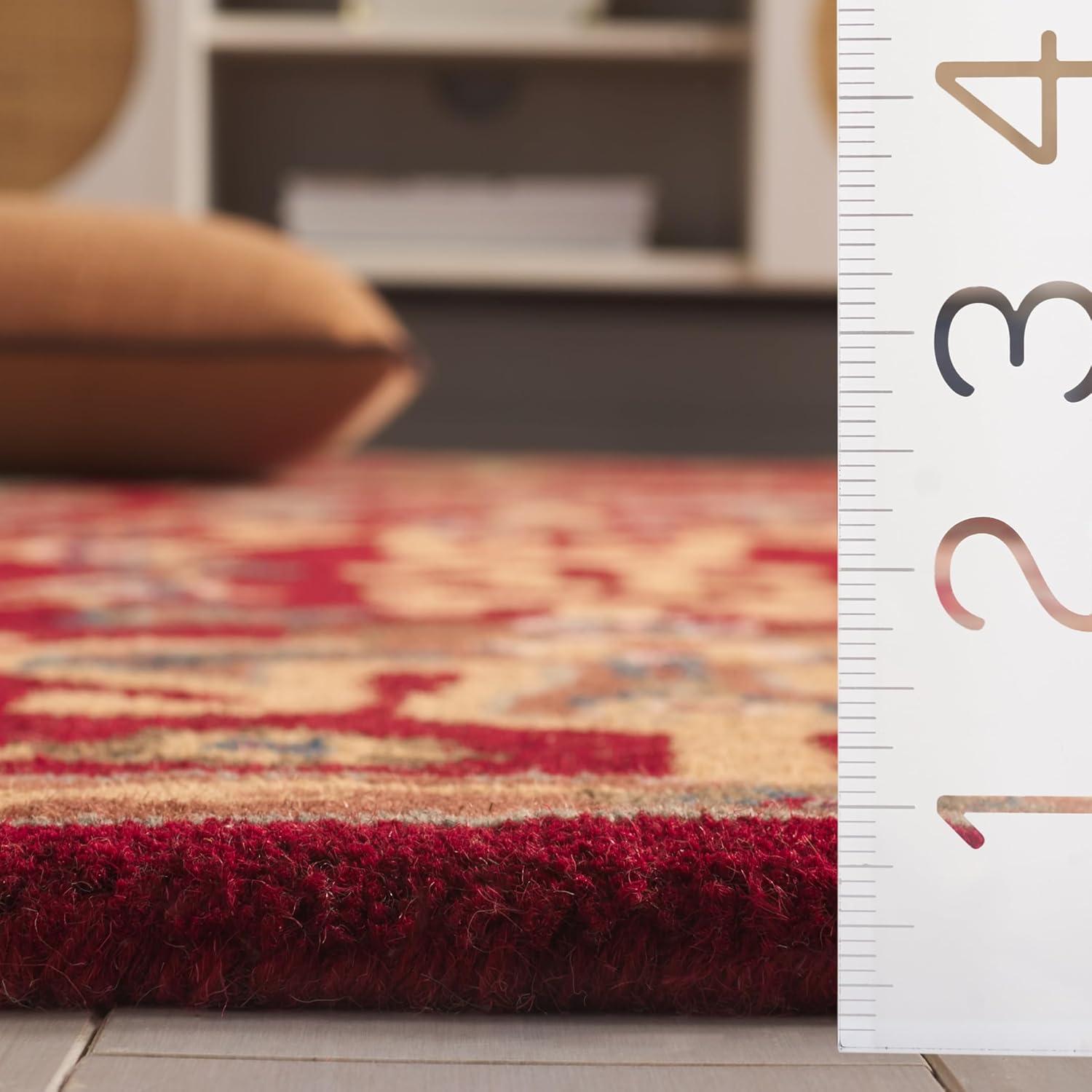 image:imageSAFAVIEH Heritage Collection Area Rug 5 x 8 Red Handmade Traditional Oriental Wool Ideal for High Traffic Areas in Living Room Bedroom HG655ARed