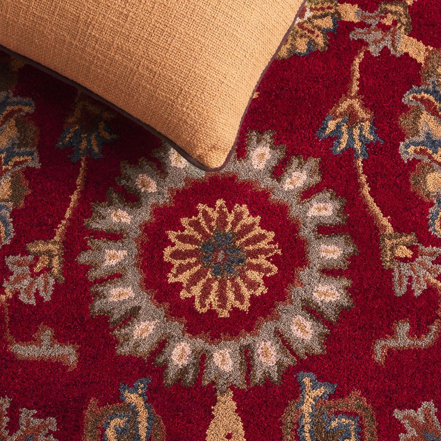 image:imageSAFAVIEH Heritage Collection Area Rug 5 x 8 Red Handmade Traditional Oriental Wool Ideal for High Traffic Areas in Living Room Bedroom HG655ARed