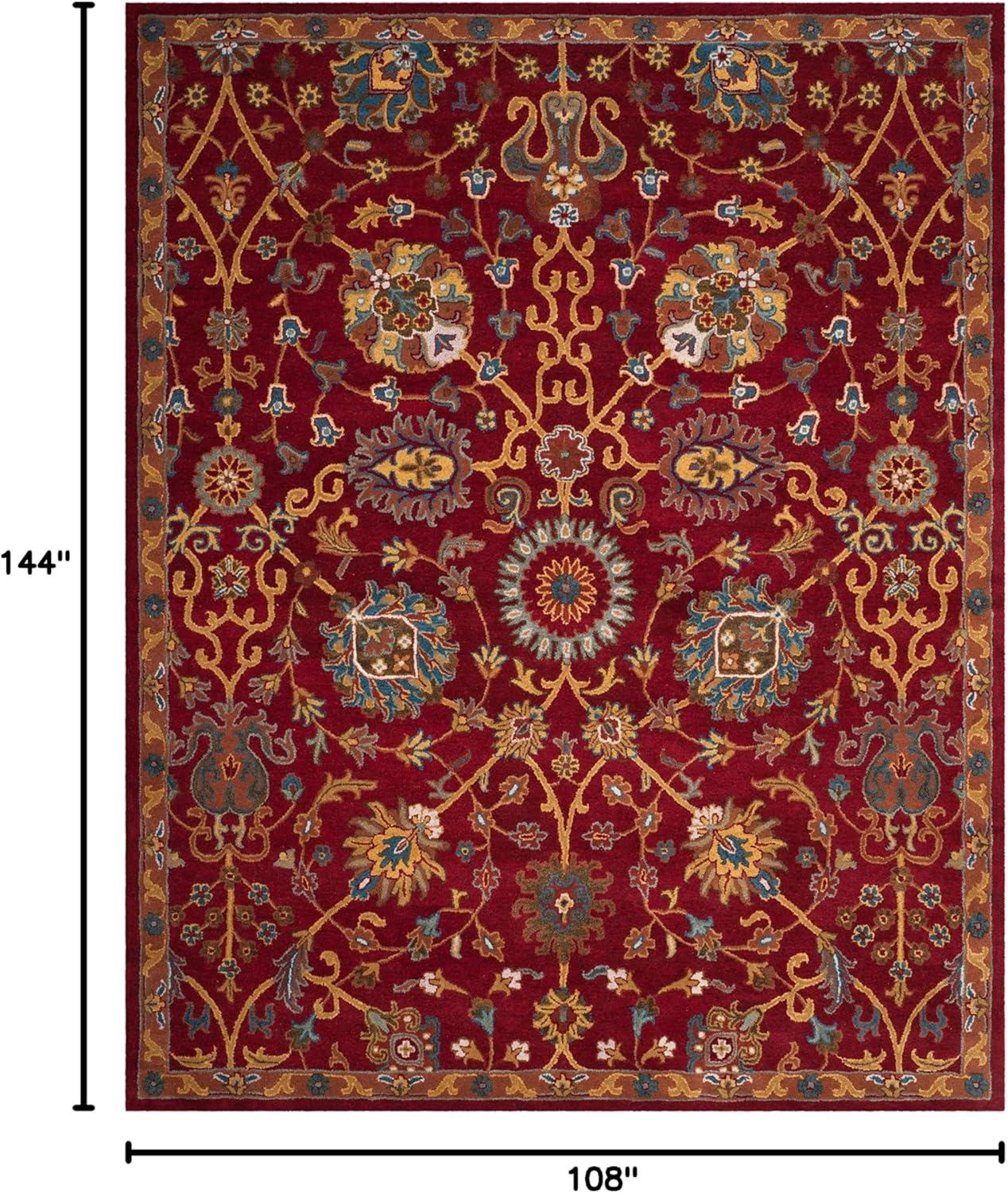 image:imageSAFAVIEH Heritage Collection Area Rug 5 x 8 Red Handmade Traditional Oriental Wool Ideal for High Traffic Areas in Living Room Bedroom HG655ARed