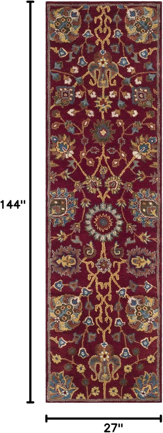 image:imageSAFAVIEH Heritage Collection Area Rug 5 x 8 Red Handmade Traditional Oriental Wool Ideal for High Traffic Areas in Living Room Bedroom HG655ARed