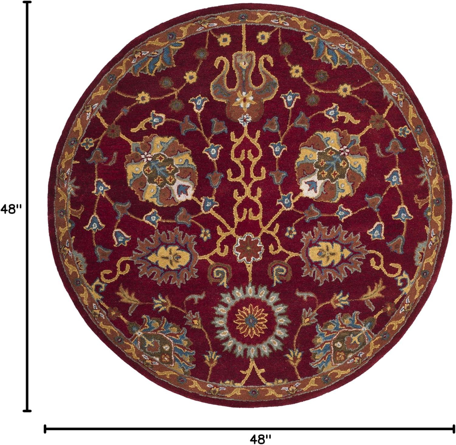 image:imageSAFAVIEH Heritage Collection Area Rug 5 x 8 Red Handmade Traditional Oriental Wool Ideal for High Traffic Areas in Living Room Bedroom HG655ARed