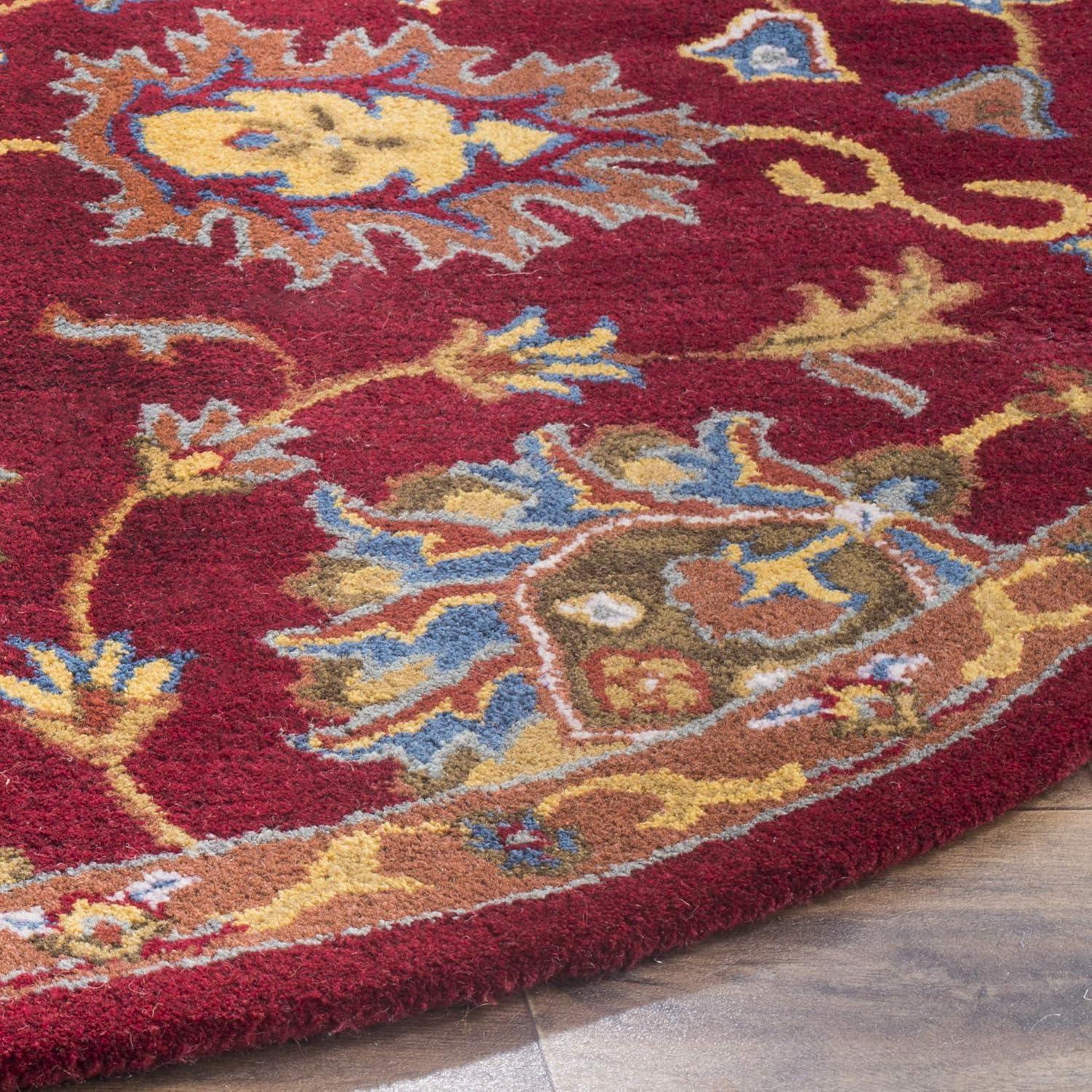 image:imageSAFAVIEH Heritage Collection Area Rug 5 x 8 Red Handmade Traditional Oriental Wool Ideal for High Traffic Areas in Living Room Bedroom HG655ARed
