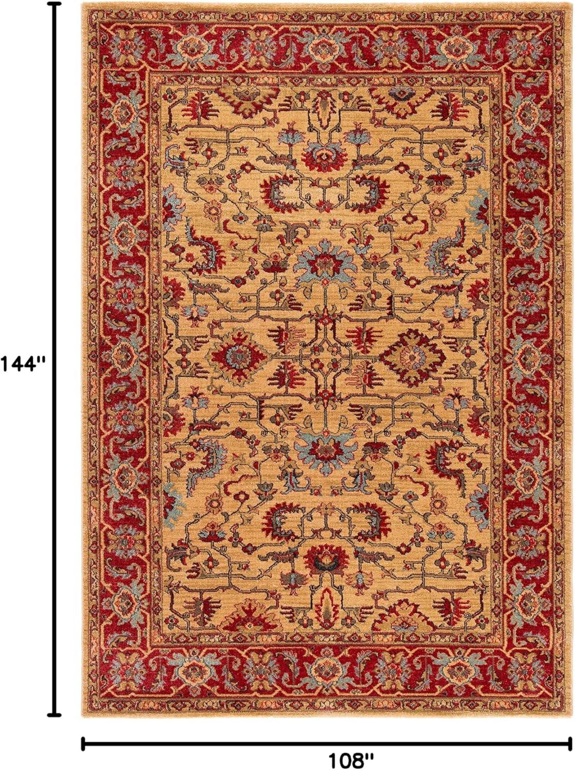 image:imageSAFAVIEH Mahal Collection 9 x 12 Beige Red MAH693B Traditional Oriental NonShedding Living Room Bedroom Dining Home Office Area RugBeigeRed
