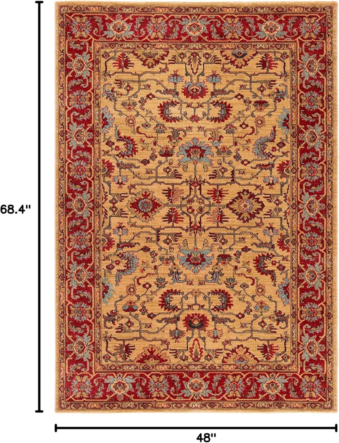 image:imageSAFAVIEH Mahal Collection 9 x 12 Beige Red MAH693B Traditional Oriental NonShedding Living Room Bedroom Dining Home Office Area RugBeigeRed