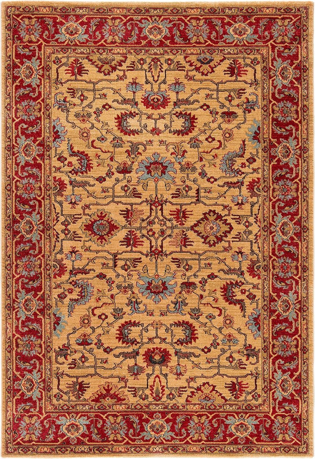 image:imageSAFAVIEH Mahal Collection 9 x 12 Beige Red MAH693B Traditional Oriental NonShedding Living Room Bedroom Dining Home Office Area RugBeigeRed