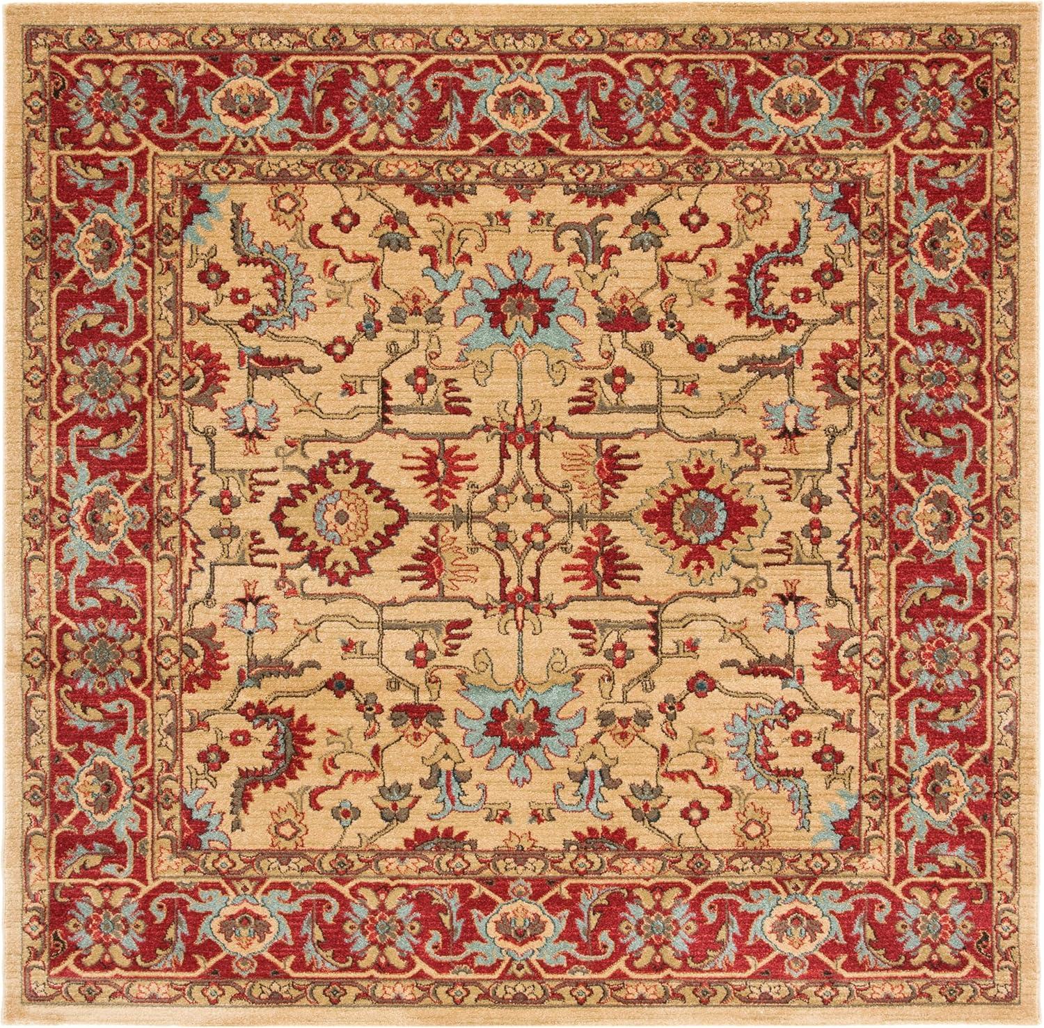 image:imageSAFAVIEH Mahal Collection 9 x 12 Beige Red MAH693B Traditional Oriental NonShedding Living Room Bedroom Dining Home Office Area RugBeigeRed