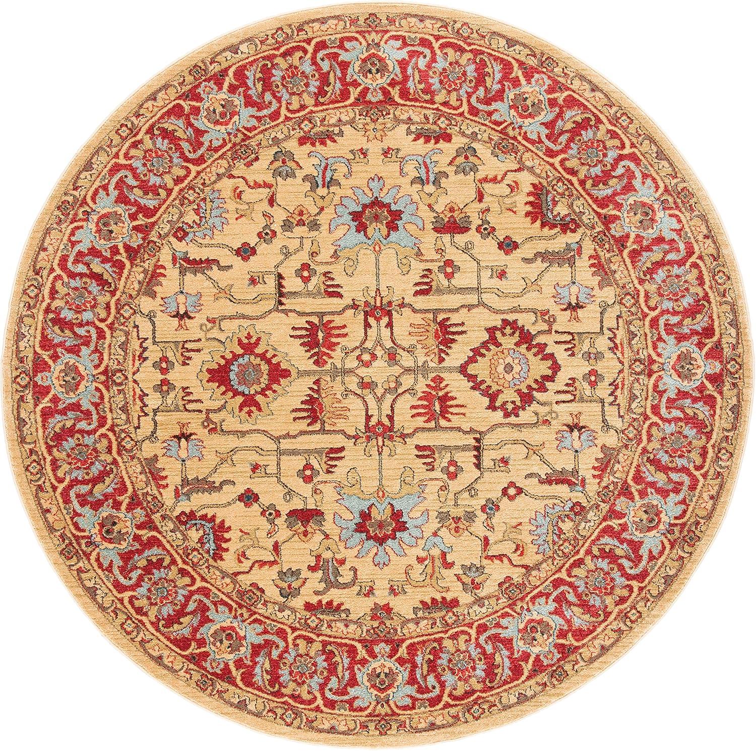 image:imageSAFAVIEH Mahal Collection 9 x 12 Beige Red MAH693B Traditional Oriental NonShedding Living Room Bedroom Dining Home Office Area RugBeigeRed