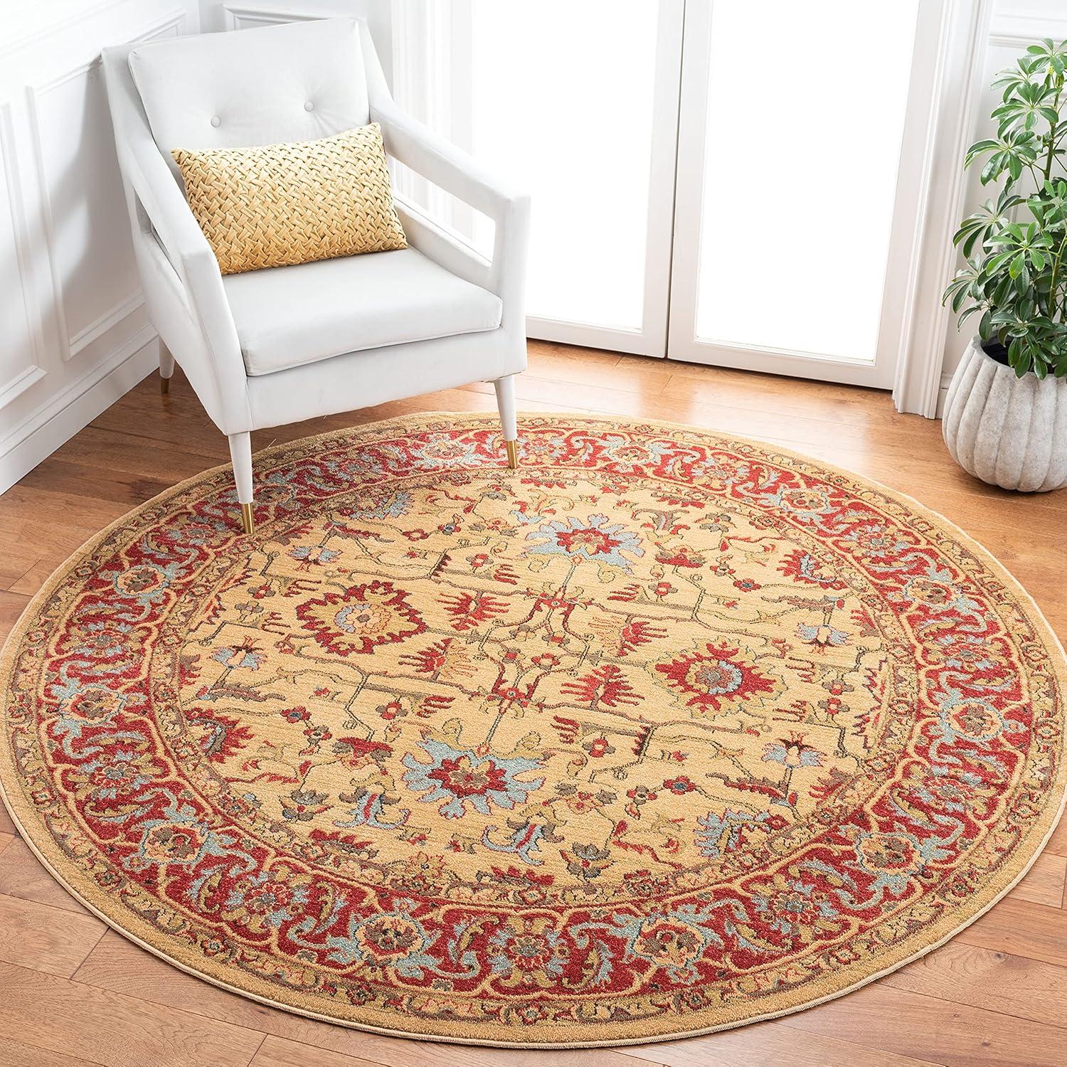 image:imageSAFAVIEH Mahal Collection 9 x 12 Beige Red MAH693B Traditional Oriental NonShedding Living Room Bedroom Dining Home Office Area RugBeigeRed