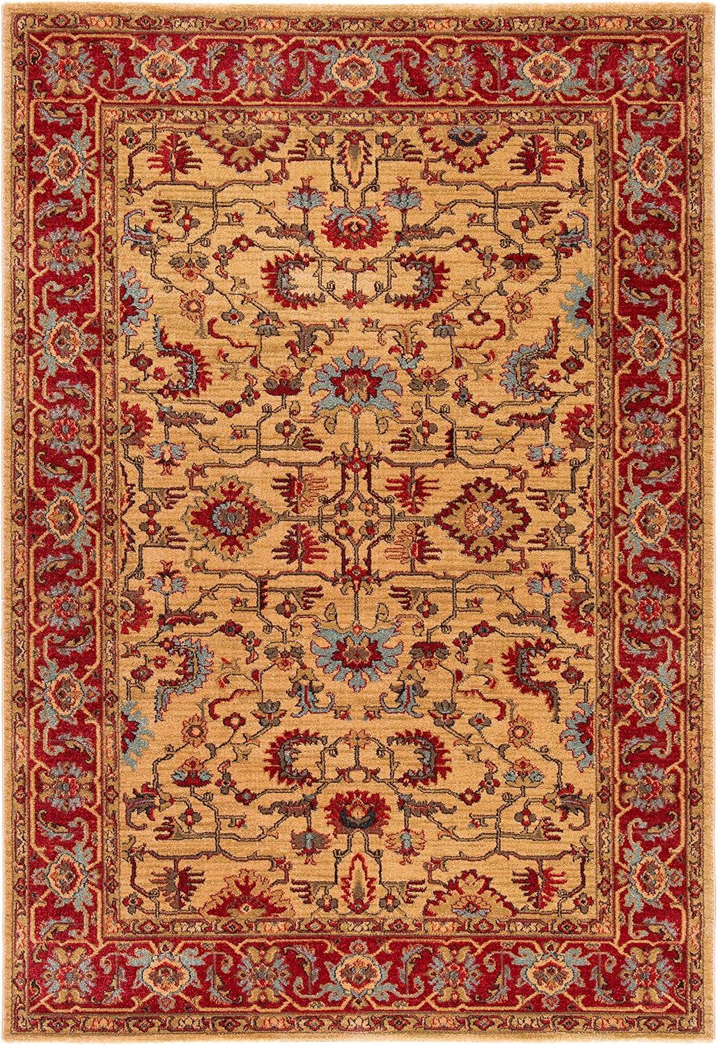 image:imageSAFAVIEH Mahal Collection 9 x 12 Beige Red MAH693B Traditional Oriental NonShedding Living Room Bedroom Dining Home Office Area RugBeigeRed