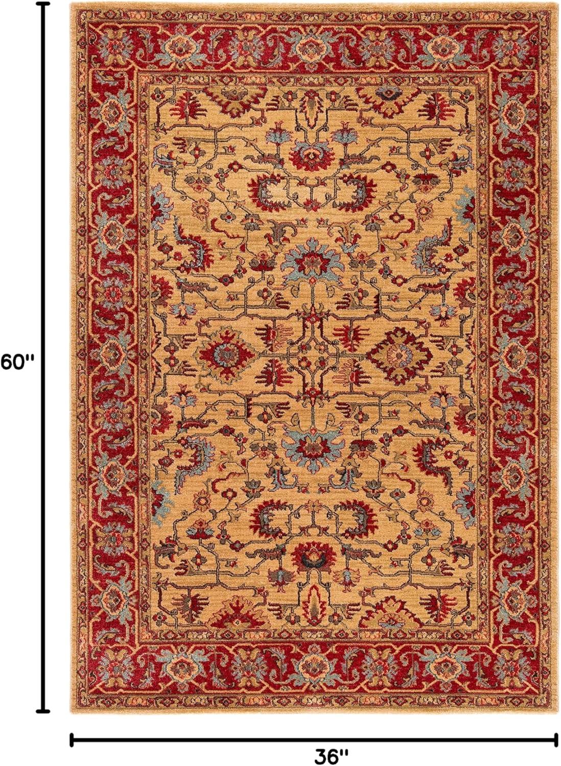 image:imageSAFAVIEH Mahal Collection 9 x 12 Beige Red MAH693B Traditional Oriental NonShedding Living Room Bedroom Dining Home Office Area RugBeigeRed