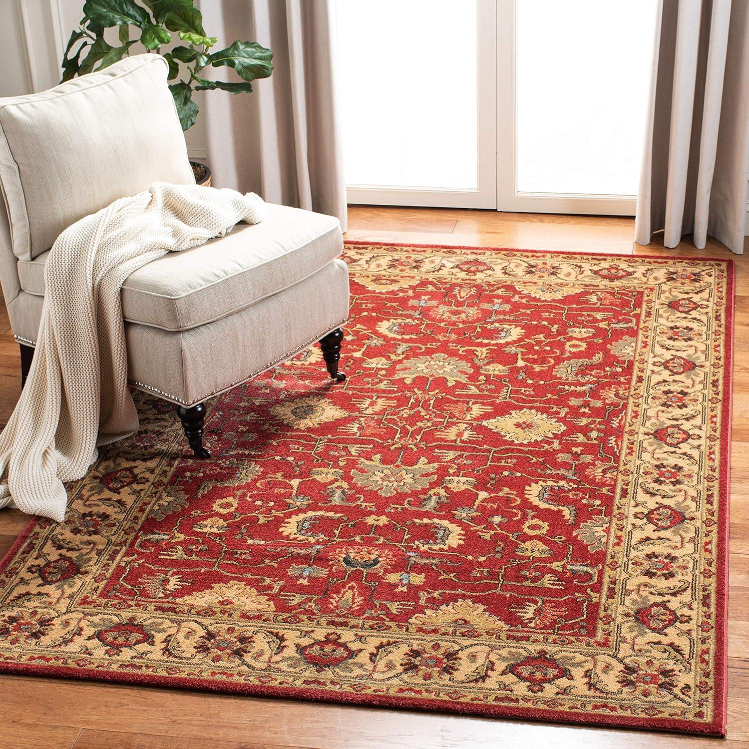 image:imageSAFAVIEH Mahal Collection 9 x 12 Beige Red MAH693B Traditional Oriental NonShedding Living Room Bedroom Dining Home Office Area RugRedBeige