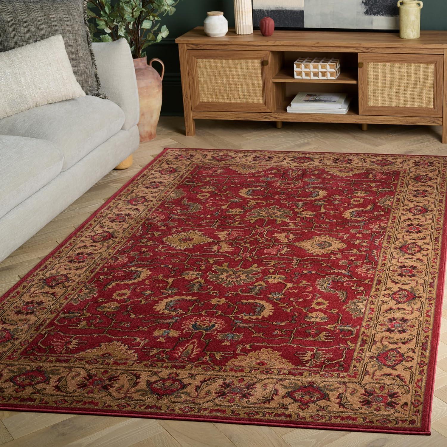 image:imageSAFAVIEH Mahal Collection 9 x 12 Beige Red MAH693B Traditional Oriental NonShedding Living Room Bedroom Dining Home Office Area RugRedBeige