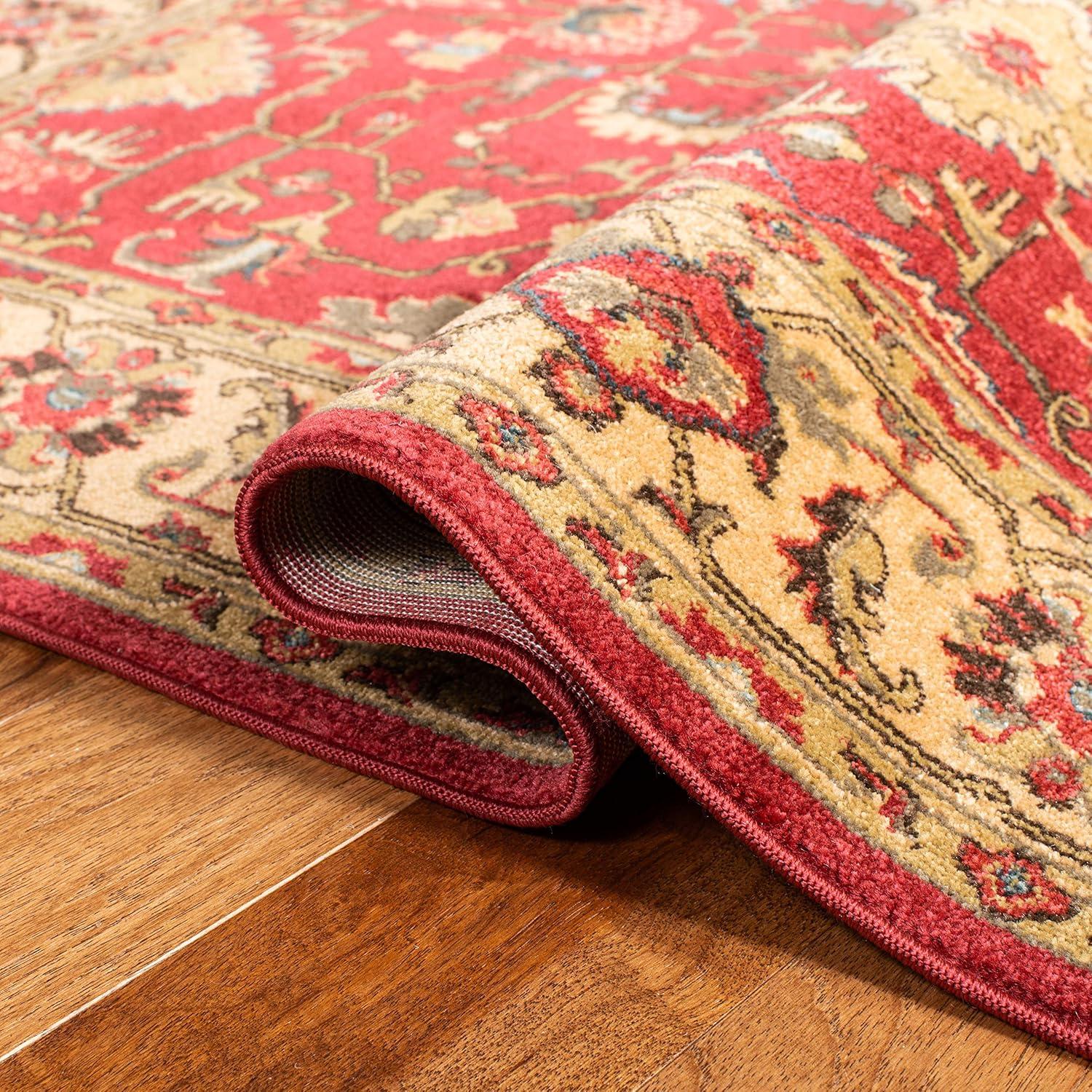 image:imageSAFAVIEH Mahal Collection 9 x 12 Beige Red MAH693B Traditional Oriental NonShedding Living Room Bedroom Dining Home Office Area RugRedBeige
