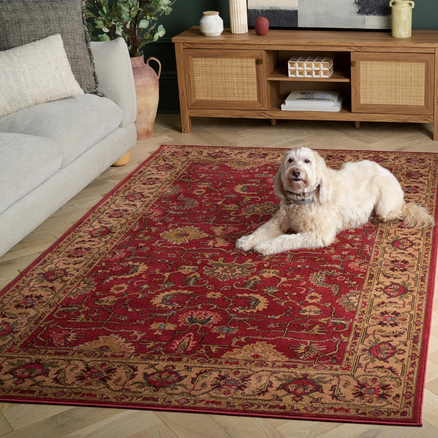image:imageSAFAVIEH Mahal Collection 9 x 12 Beige Red MAH693B Traditional Oriental NonShedding Living Room Bedroom Dining Home Office Area RugRedBeige