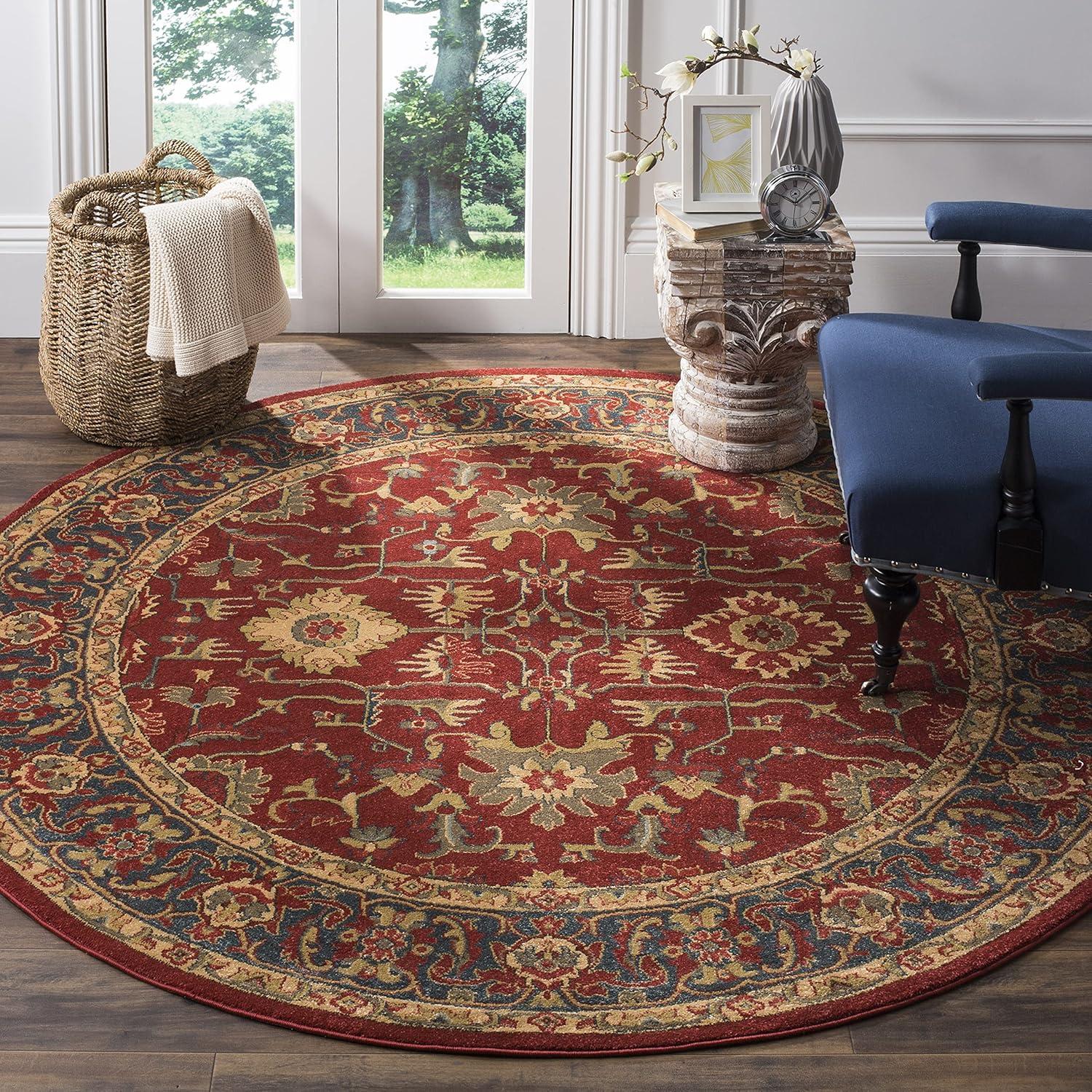 image:imageSAFAVIEH Mahal Collection 9 x 12 Beige Red MAH693B Traditional Oriental NonShedding Living Room Bedroom Dining Home Office Area RugRedNavy