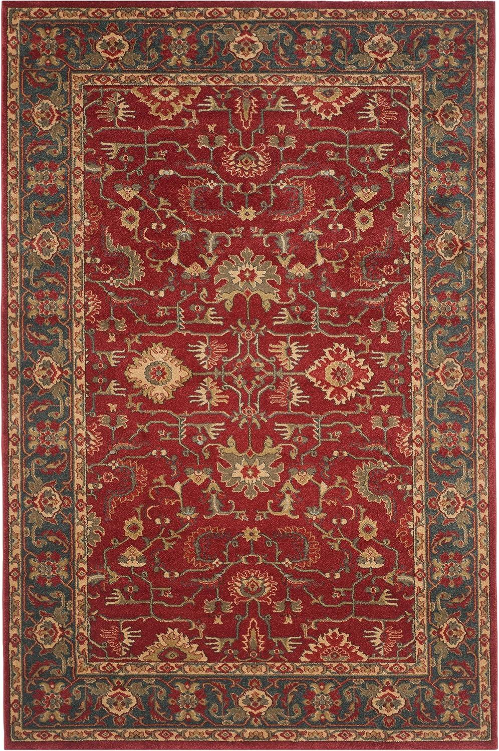 image:imageSAFAVIEH Mahal Collection 9 x 12 Beige Red MAH693B Traditional Oriental NonShedding Living Room Bedroom Dining Home Office Area RugRedNavy