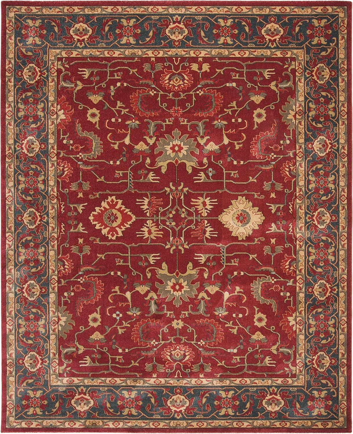 image:imageSAFAVIEH Mahal Collection 9 x 12 Beige Red MAH693B Traditional Oriental NonShedding Living Room Bedroom Dining Home Office Area RugRedNavy