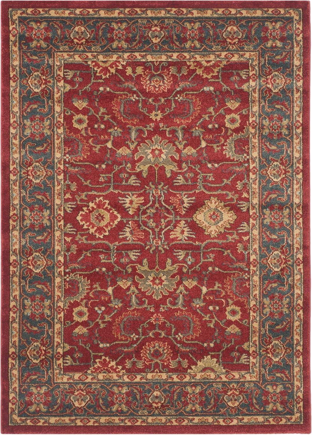 image:imageSAFAVIEH Mahal Collection 9 x 12 Beige Red MAH693B Traditional Oriental NonShedding Living Room Bedroom Dining Home Office Area RugRedNavy