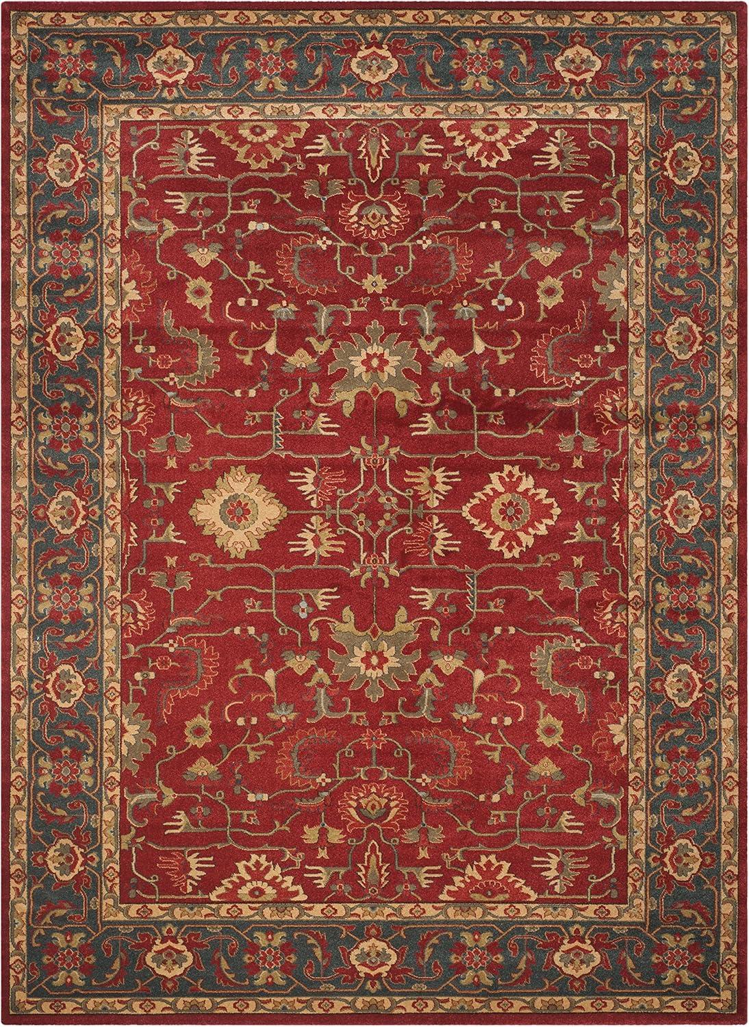 image:imageSAFAVIEH Mahal Collection 9 x 12 Beige Red MAH693B Traditional Oriental NonShedding Living Room Bedroom Dining Home Office Area RugRedNavy
