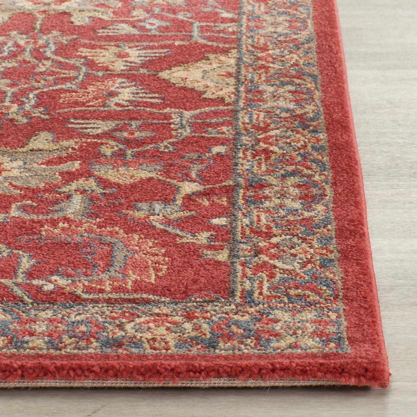 image:imageSAFAVIEH Mahal Collection 9 x 12 Beige Red MAH693B Traditional Oriental NonShedding Living Room Bedroom Dining Home Office Area RugRedNavy